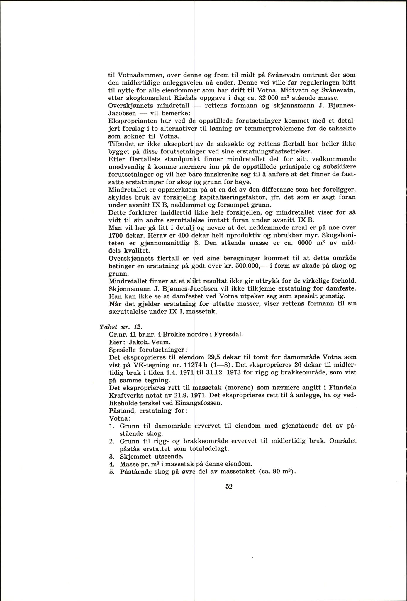 Vest-Telemark sorenskriveri, AV/SAKO-A-134/F/Fo/Fob/L0004: Skjønn/rettsbøker for kraftutbygging/veg, 1973-1989, p. 54