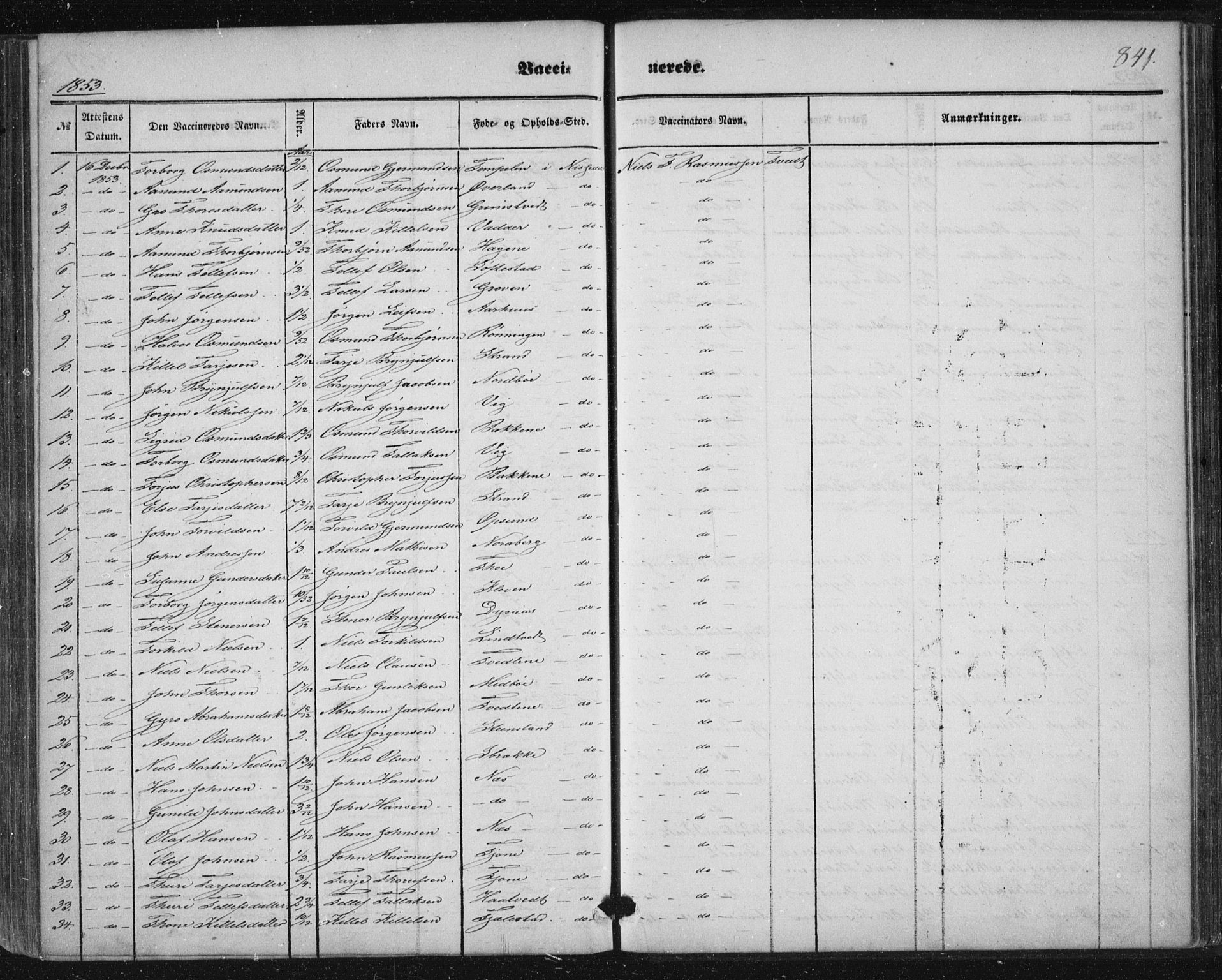 Nissedal kirkebøker, SAKO/A-288/F/Fa/L0003: Parish register (official) no. I 3, 1846-1870, p. 840-841