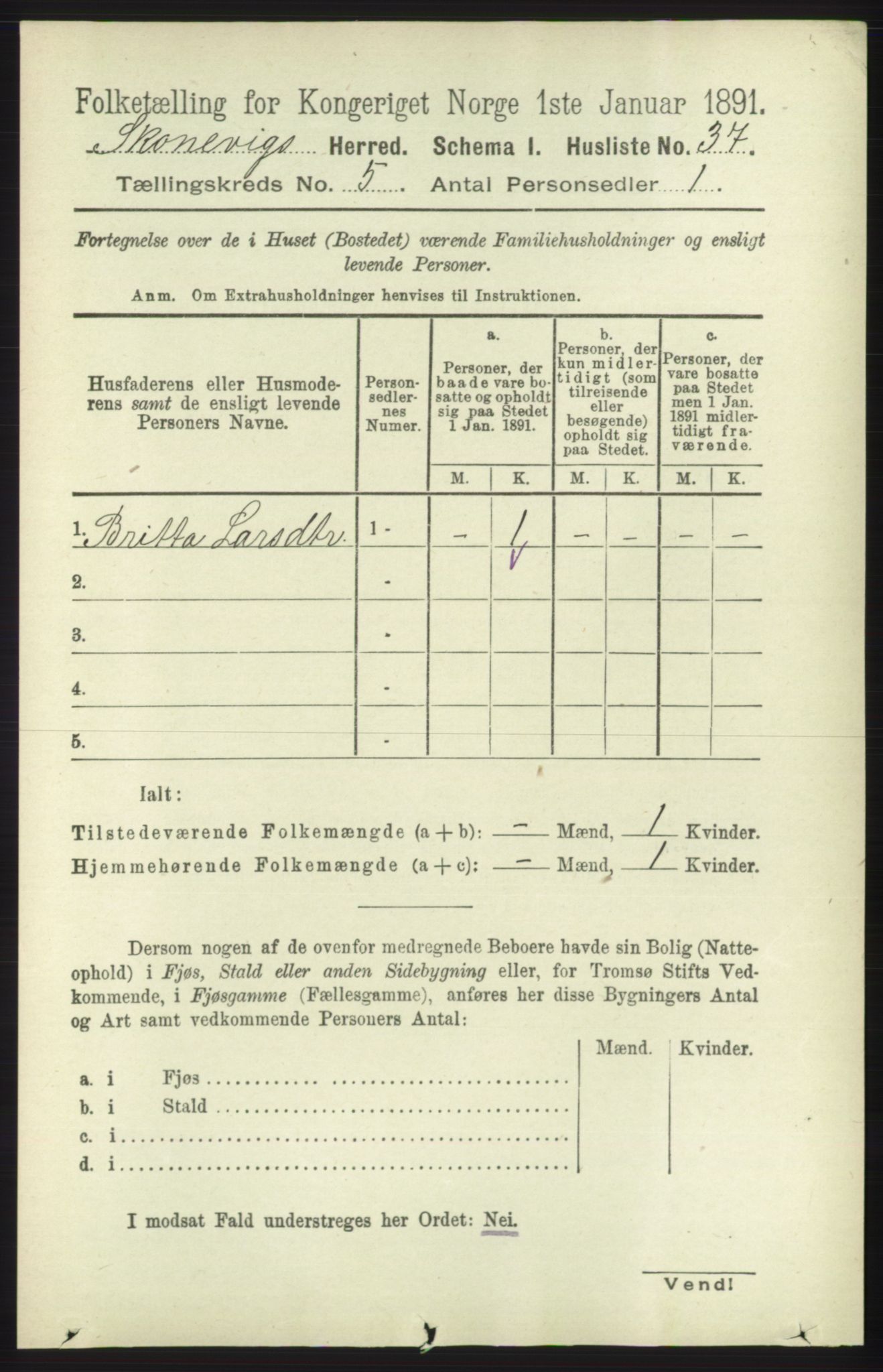 RA, 1891 census for 1212 Skånevik, 1891, p. 1257
