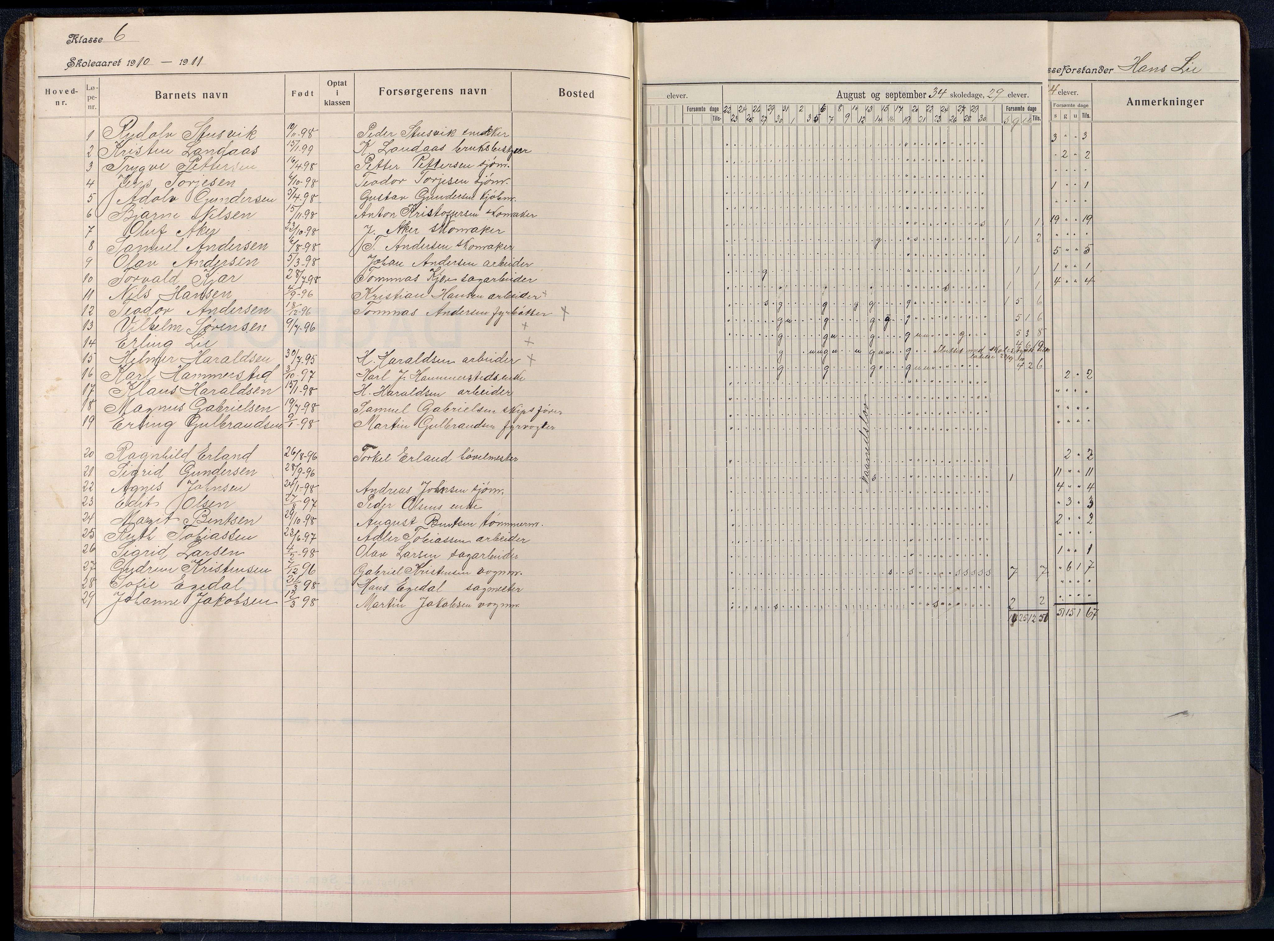 Mandal By - Mandal Allmueskole/Folkeskole/Skole, ARKSOR/1002MG551/I/L0048: Dagbok, 1910-1917