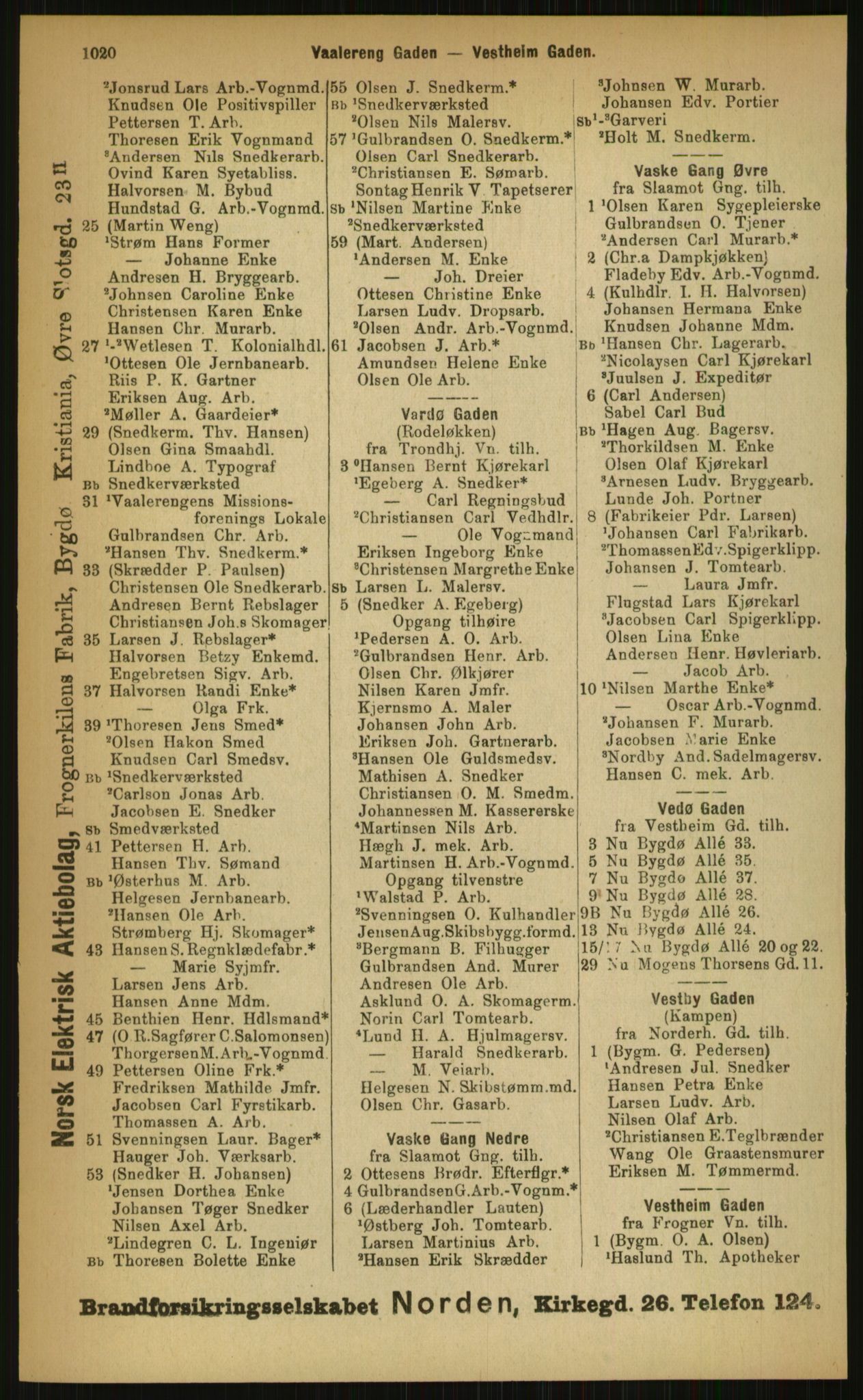 Kristiania/Oslo adressebok, PUBL/-, 1899, p. 1020