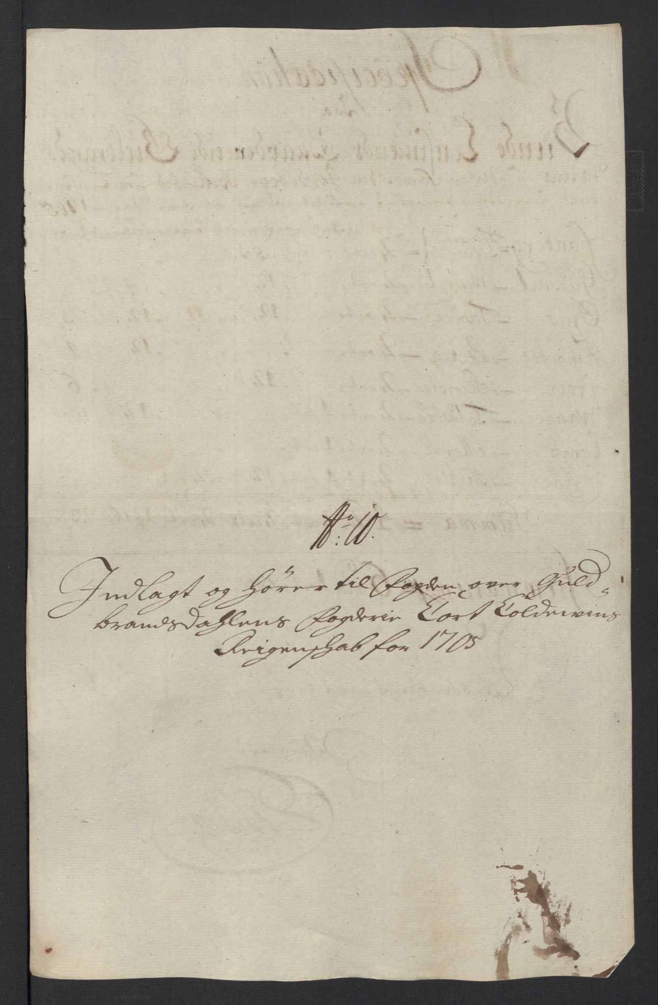 Rentekammeret inntil 1814, Reviderte regnskaper, Fogderegnskap, AV/RA-EA-4092/R17/L1178: Fogderegnskap Gudbrandsdal, 1705-1707, p. 61