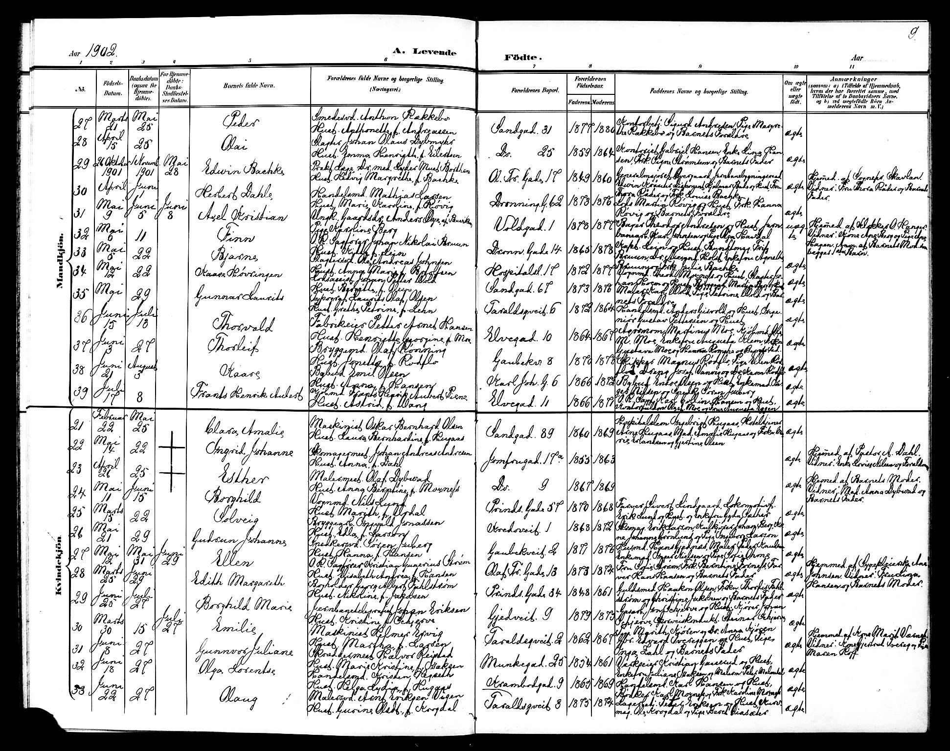 Ministerialprotokoller, klokkerbøker og fødselsregistre - Sør-Trøndelag, AV/SAT-A-1456/602/L0144: Parish register (copy) no. 602C12, 1897-1905, p. 9