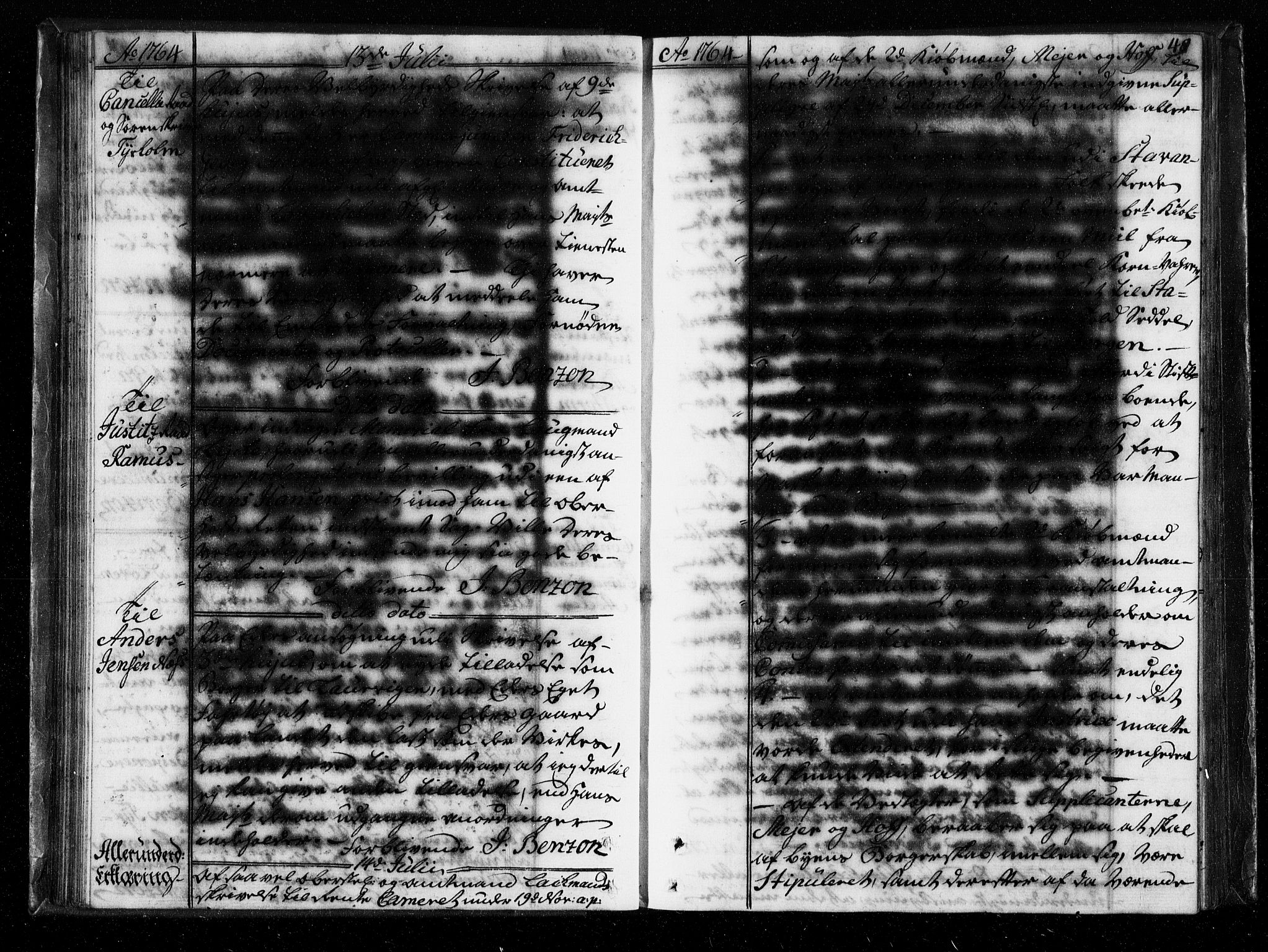 Stattholderembetet 1572-1771, AV/RA-EA-2870/Bf/L0004: Stattholderprotokoll (allmenn kopibok), 1764-1765, p. 48b-49a