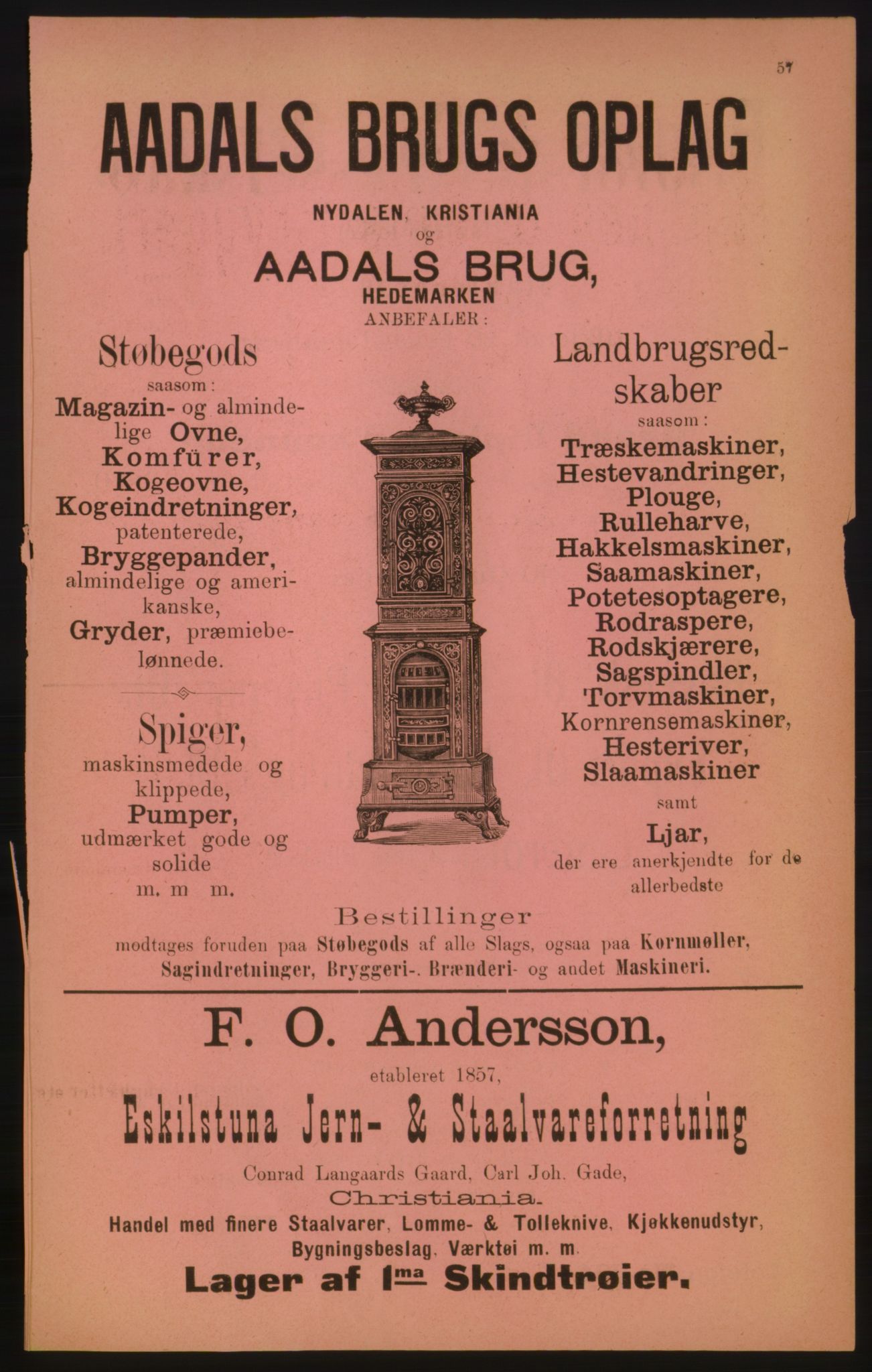 Kristiania/Oslo adressebok, PUBL/-, 1891, p. 57