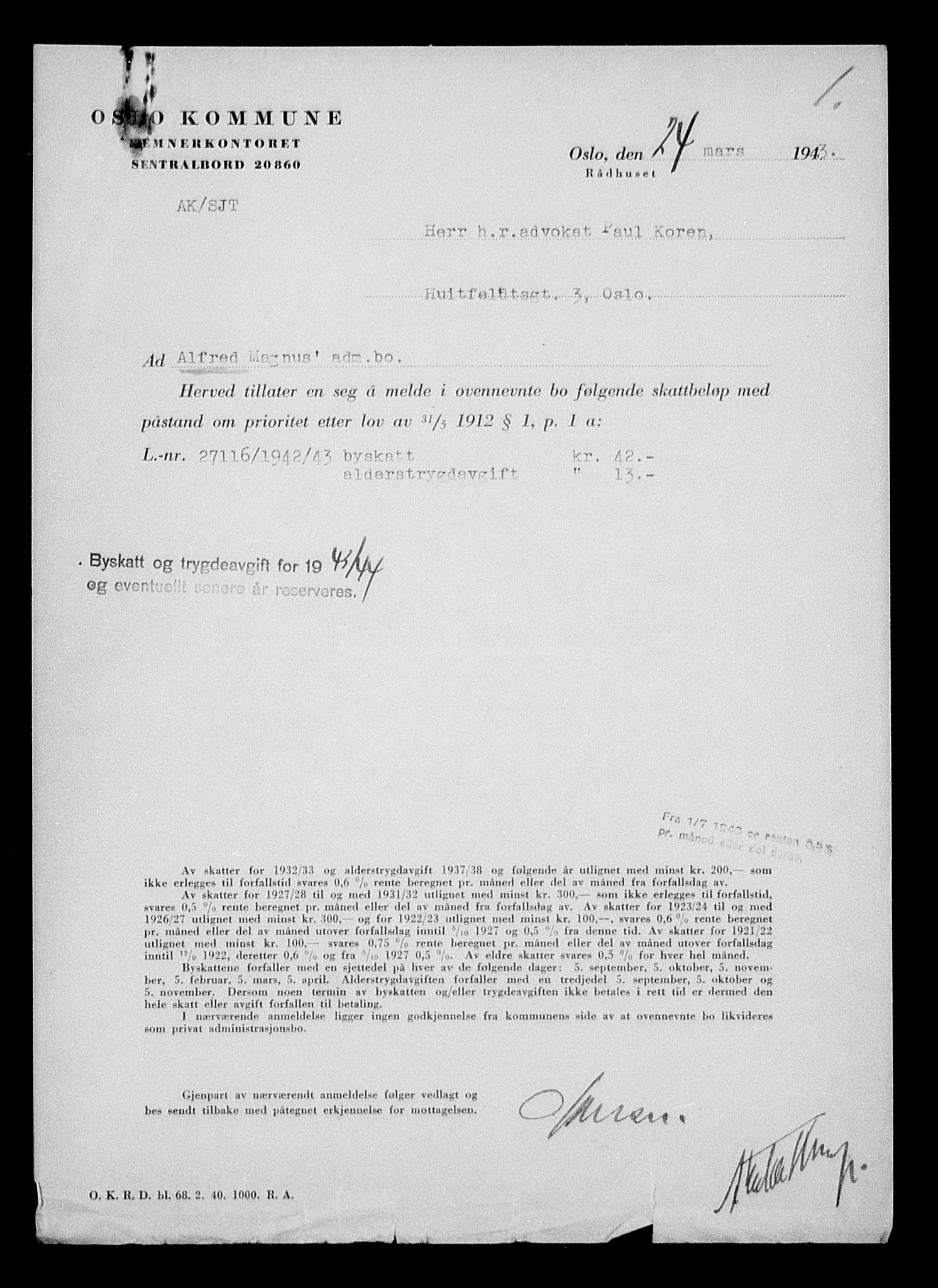 Justisdepartementet, Tilbakeføringskontoret for inndratte formuer, AV/RA-S-1564/H/Hc/Hcc/L0961: --, 1945-1947, p. 424