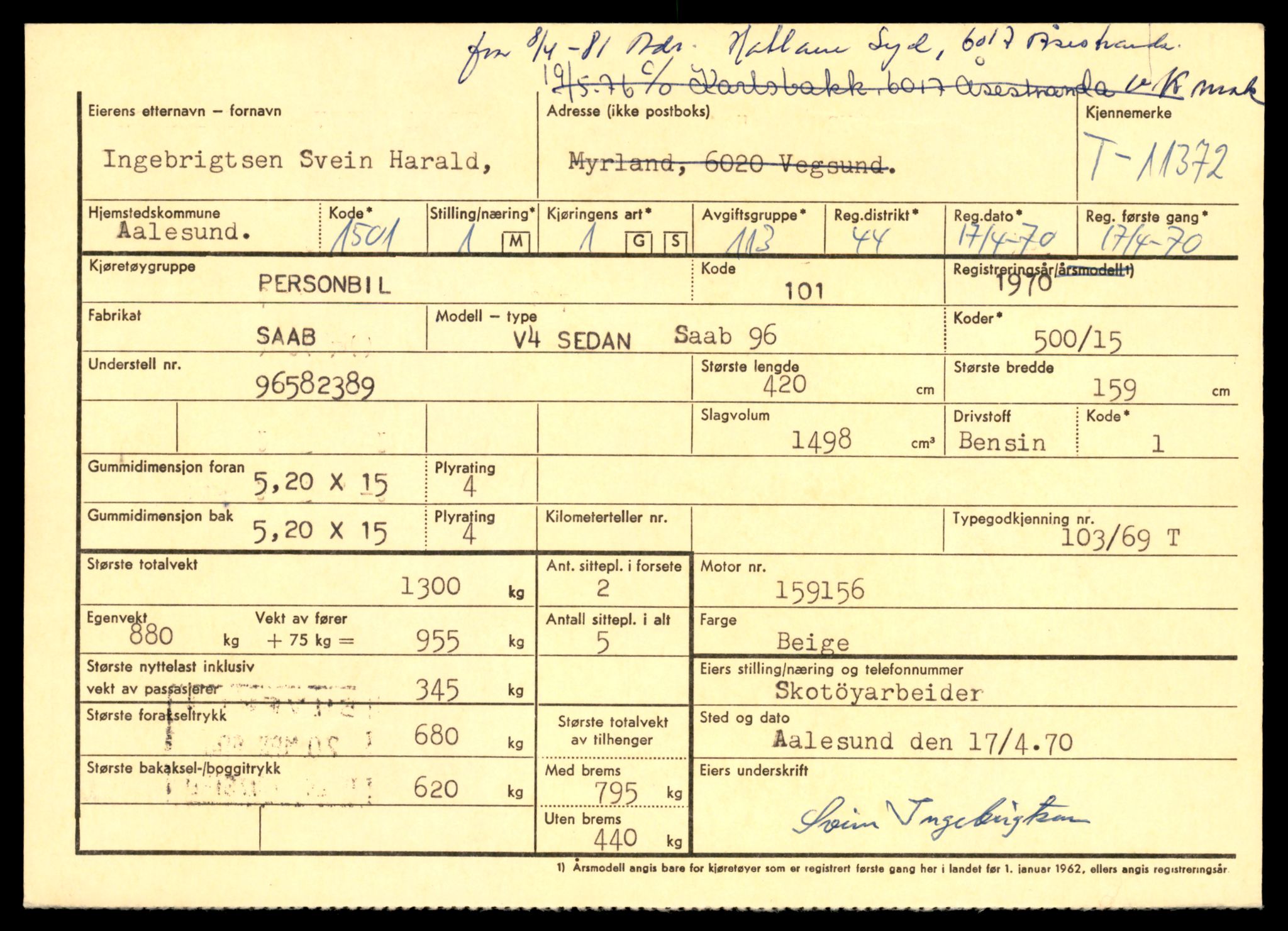 Møre og Romsdal vegkontor - Ålesund trafikkstasjon, AV/SAT-A-4099/F/Fe/L0028: Registreringskort for kjøretøy T 11290 - T 11429, 1927-1998, p. 1739