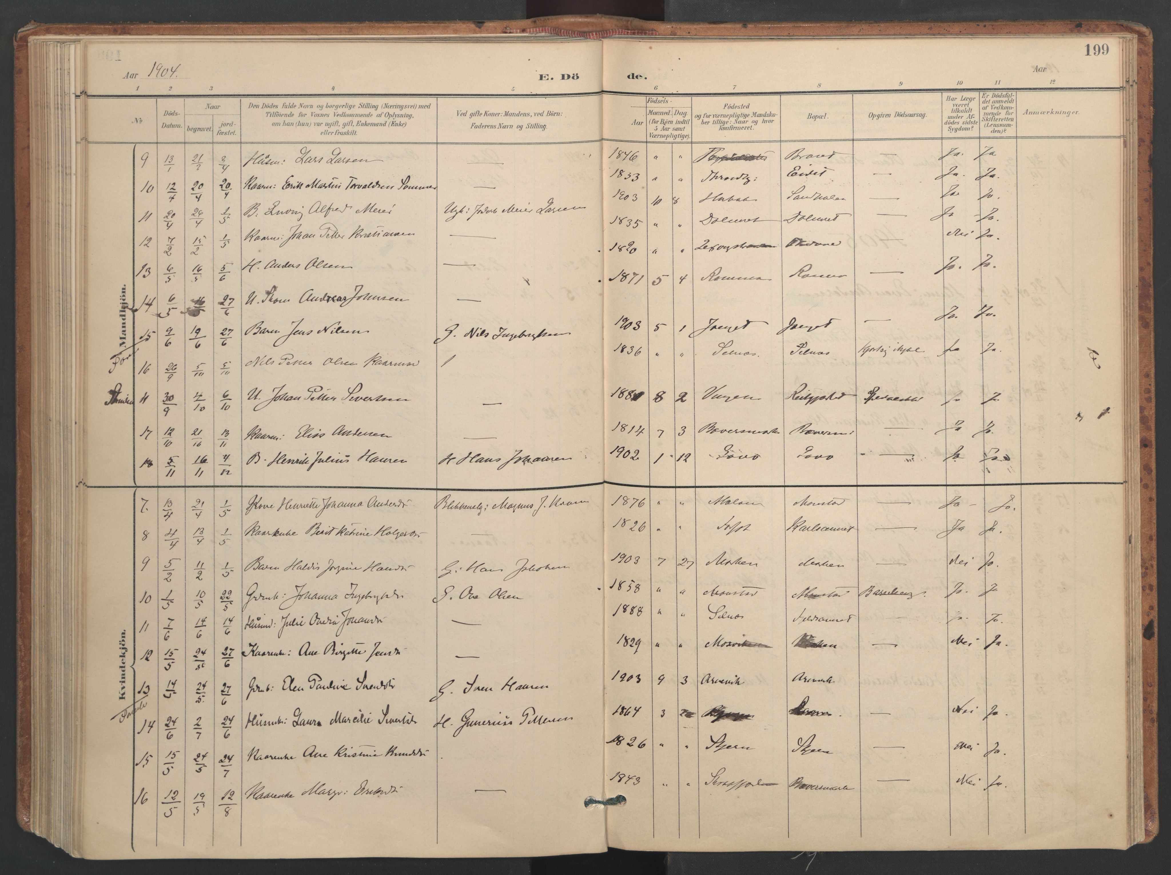 Ministerialprotokoller, klokkerbøker og fødselsregistre - Sør-Trøndelag, AV/SAT-A-1456/655/L0681: Parish register (official) no. 655A10, 1895-1907, p. 199