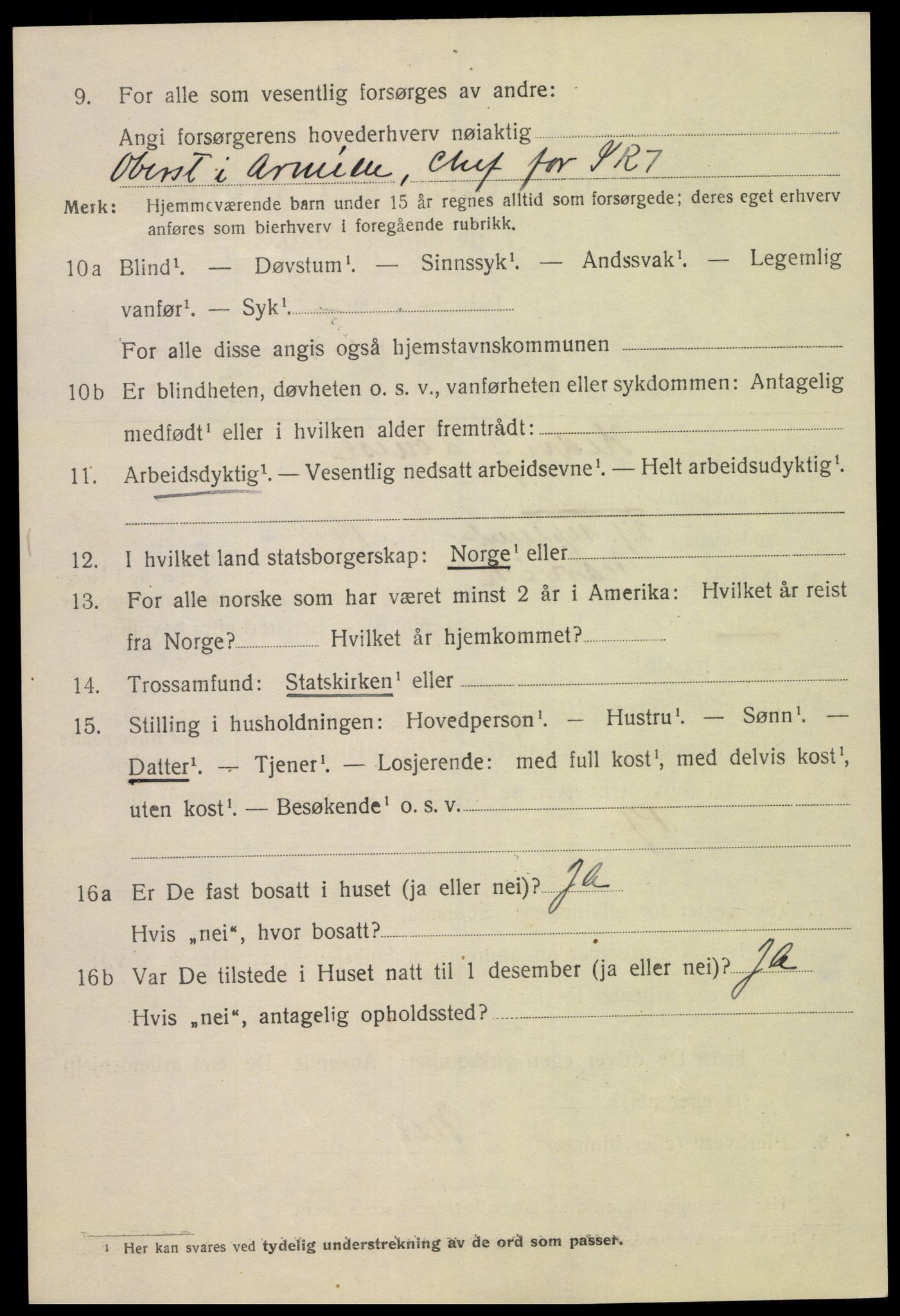 SAK, 1920 census for Kristiansand, 1920, p. 11568
