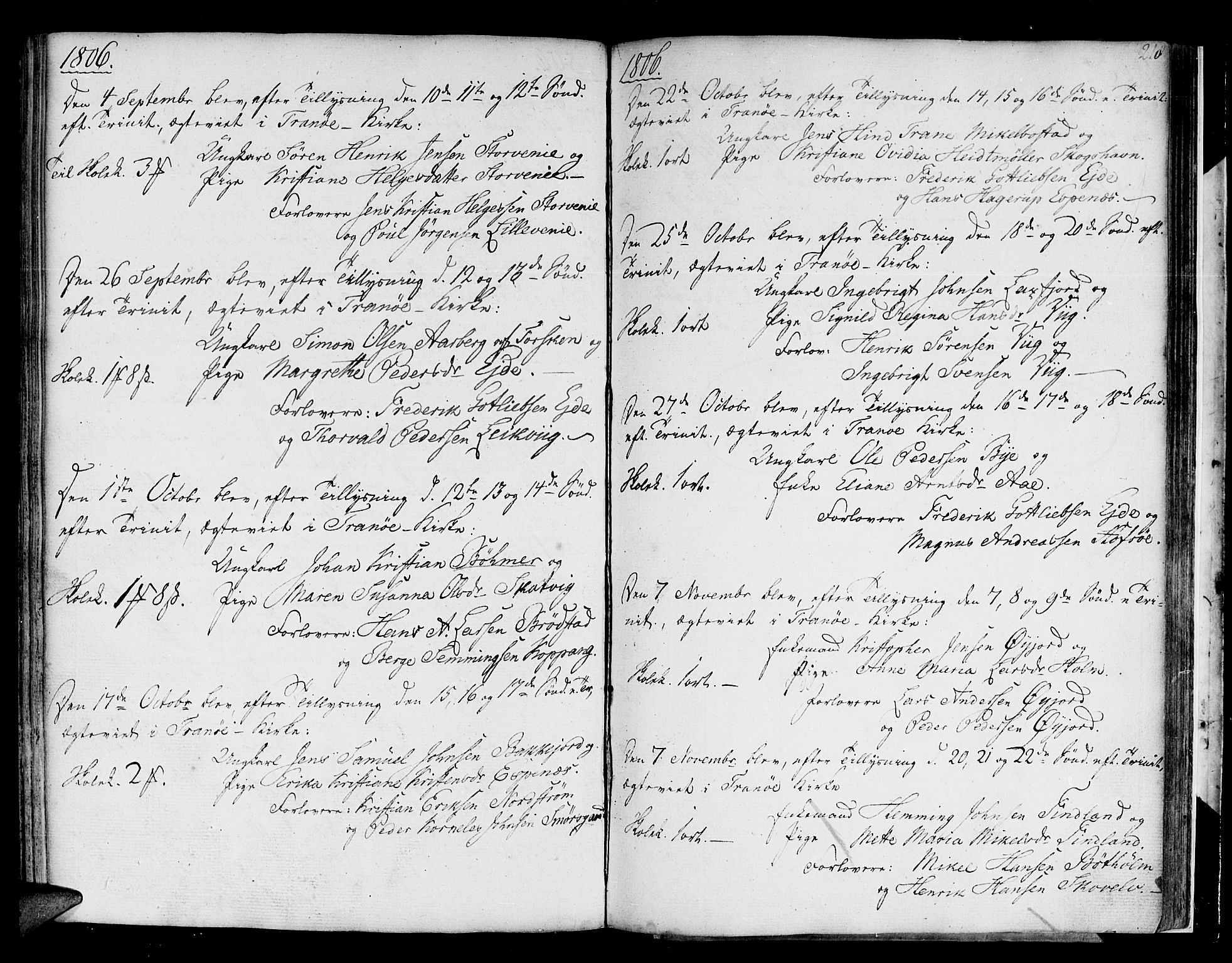 Tranøy sokneprestkontor, SATØ/S-1313/I/Ia/Iaa/L0002kirke: Parish register (official) no. 2, 1773-1806, p. 218