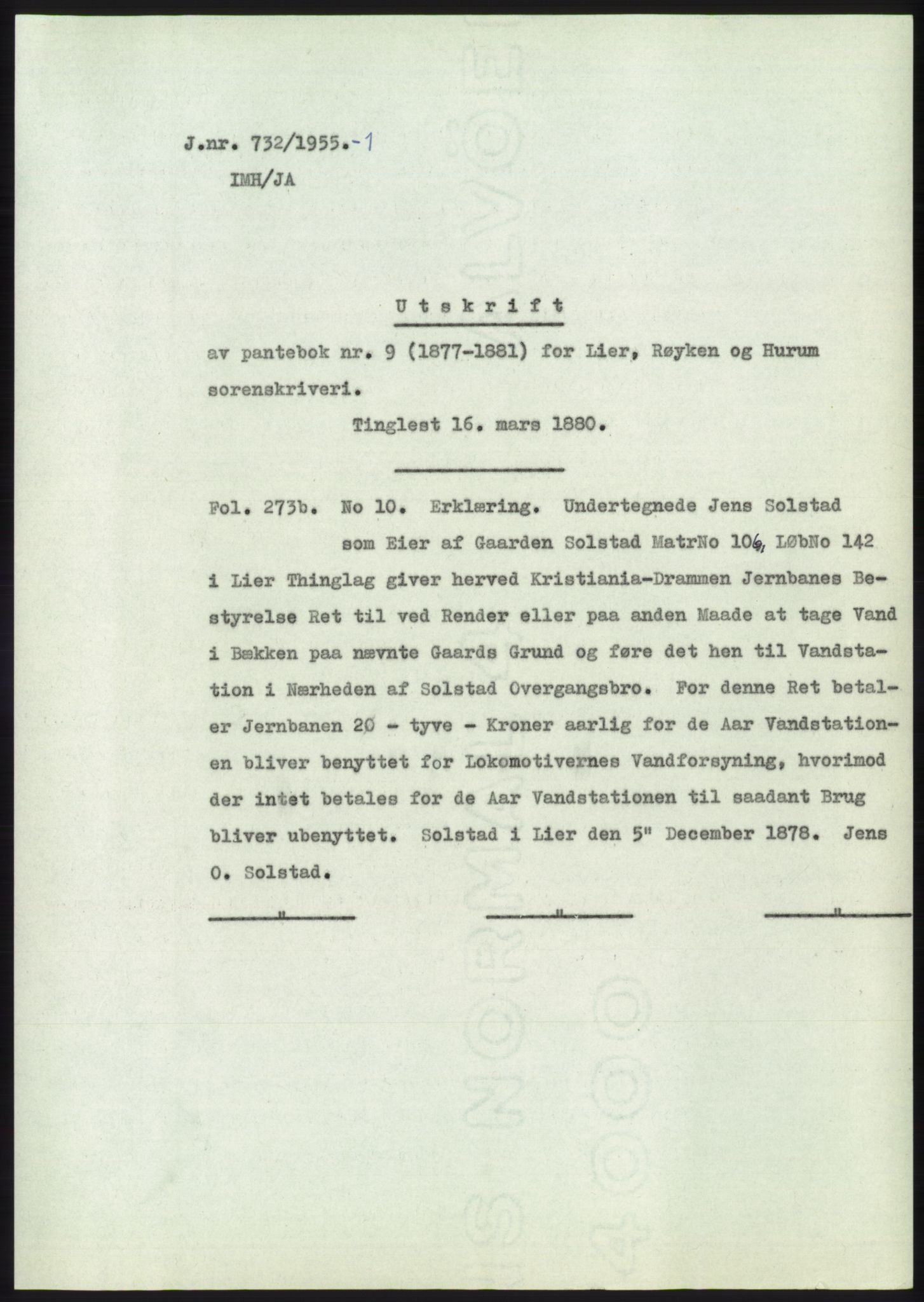 Statsarkivet i Kongsberg, SAKO/A-0001, 1955, p. 158