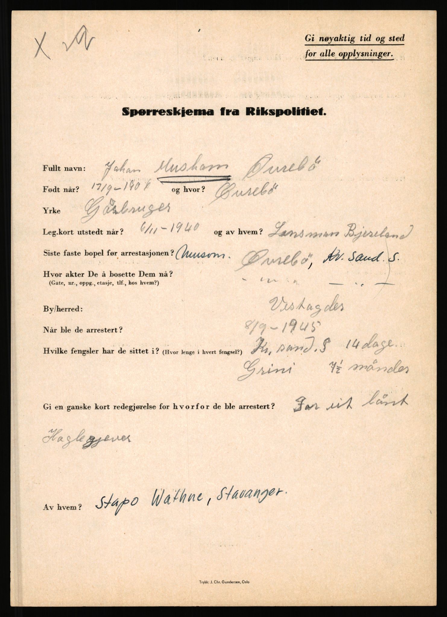 Rikspolitisjefen, AV/RA-S-1560/L/L0012: Mogensen, Øivind - Noraas, Lars, 1940-1945, p. 167