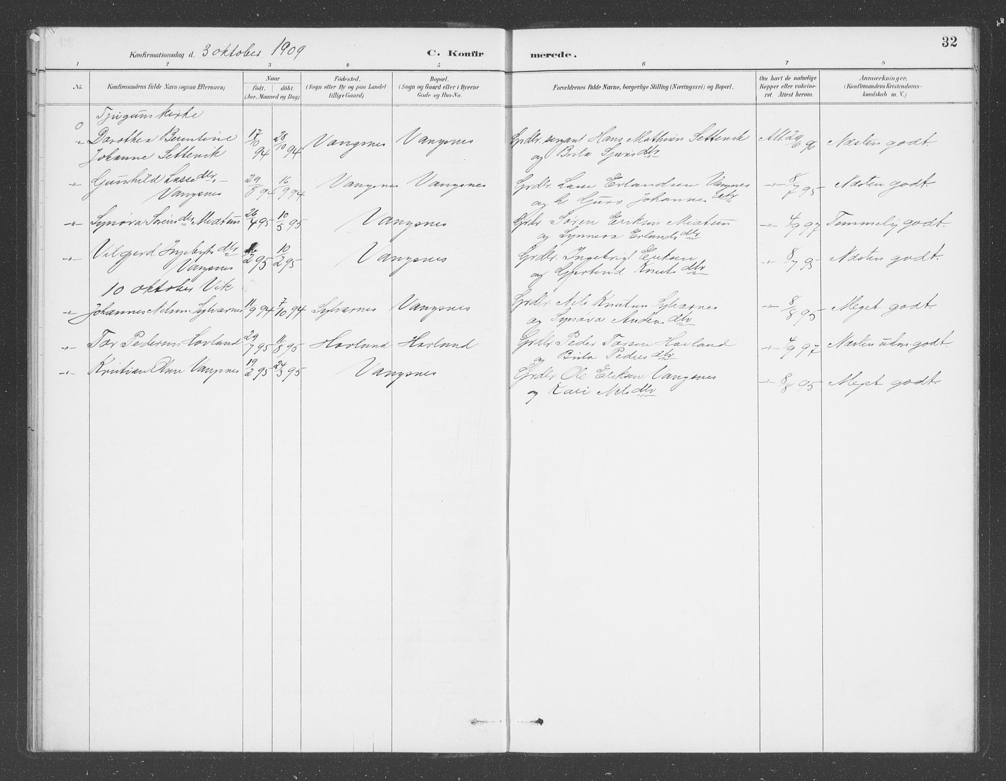 Balestrand sokneprestembete, AV/SAB-A-79601/H/Haa/Haae/L0001: Parish register (official) no. E  1, 1889-1909, p. 32