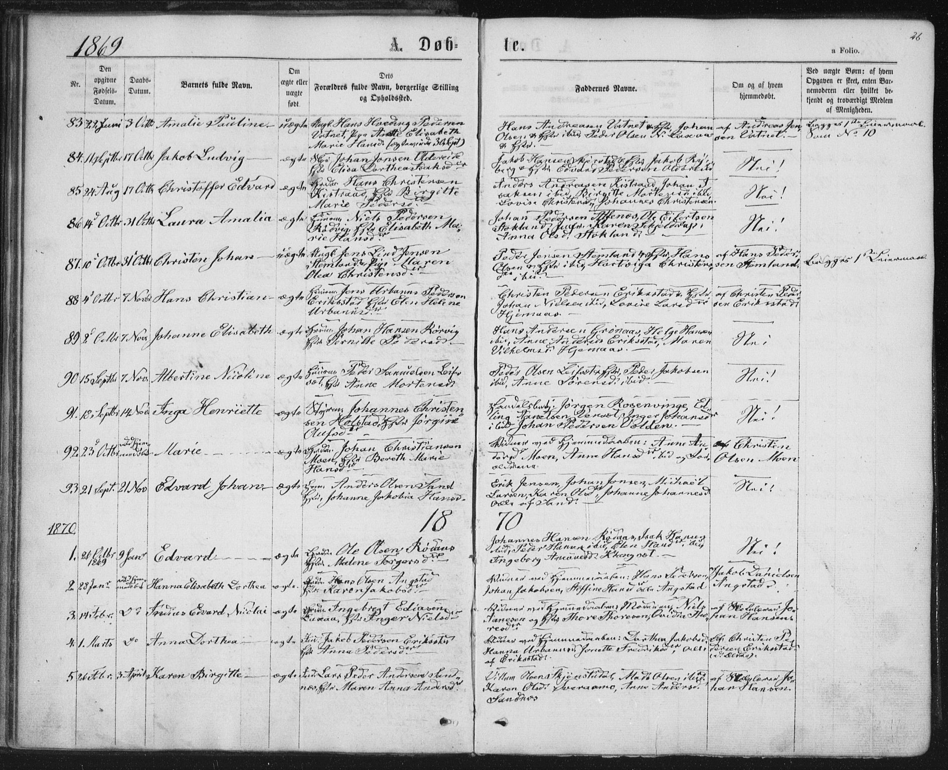 Ministerialprotokoller, klokkerbøker og fødselsregistre - Nordland, SAT/A-1459/852/L0739: Parish register (official) no. 852A09, 1866-1877, p. 26
