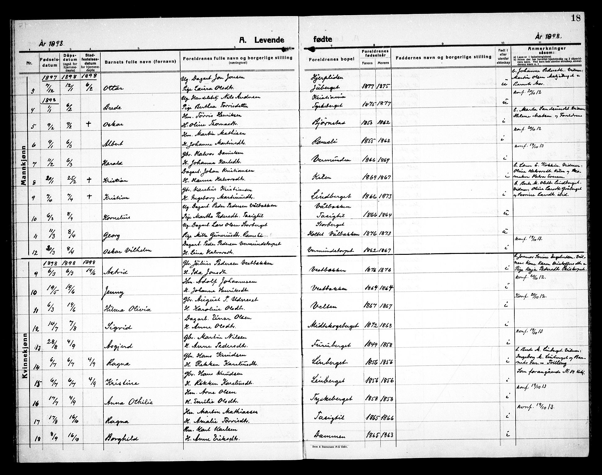 Åsnes prestekontor, AV/SAH-PREST-042/H/Ha/Haa/L0000E: Parish register (official) no. 0C, 1890-1929, p. 18