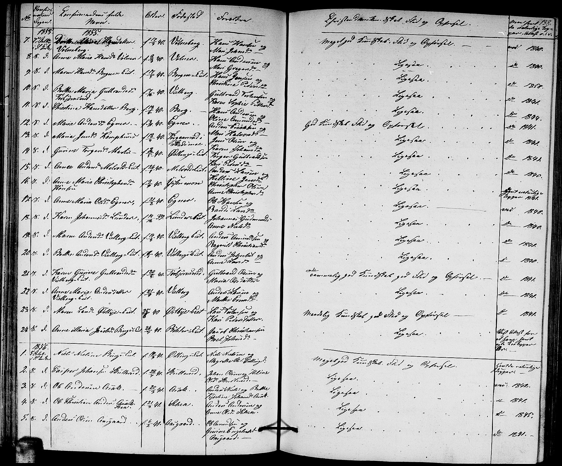 Sørum prestekontor Kirkebøker, AV/SAO-A-10303/G/Ga/L0003: Parish register (copy) no. I 3, 1846-1863, p. 138