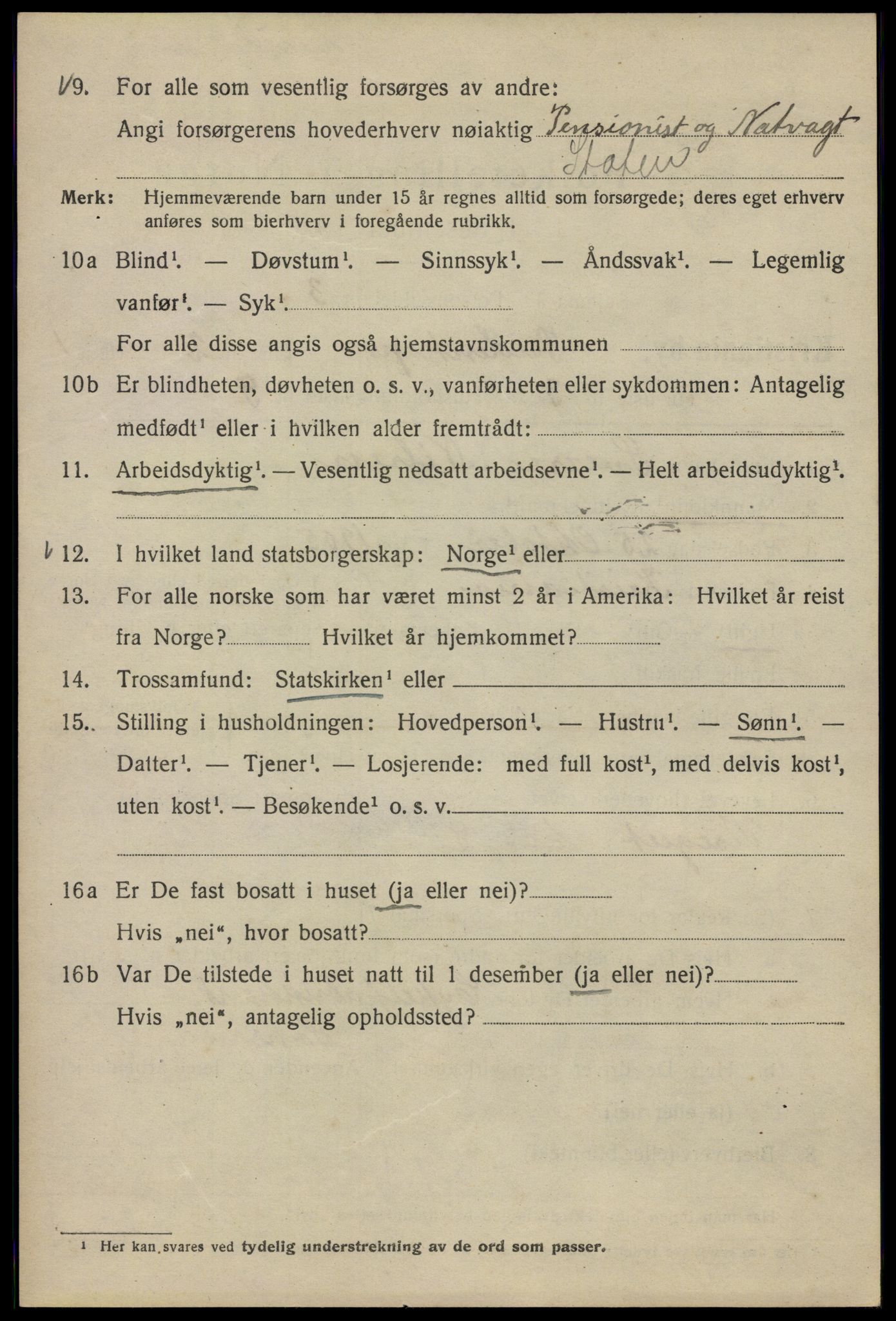 SAO, 1920 census for Kristiania, 1920, p. 155226