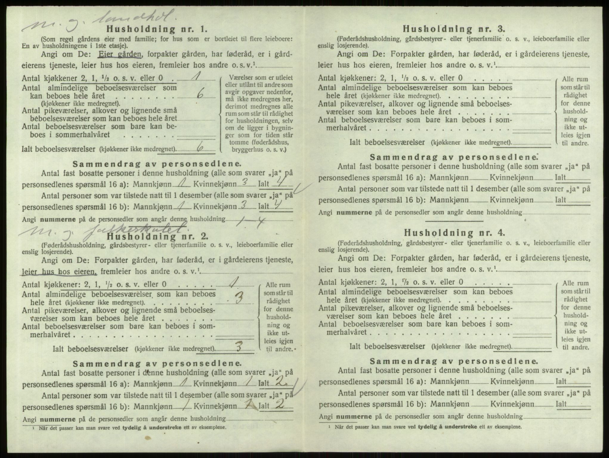 SAO, 1920 census for Berg, 1920, p. 717