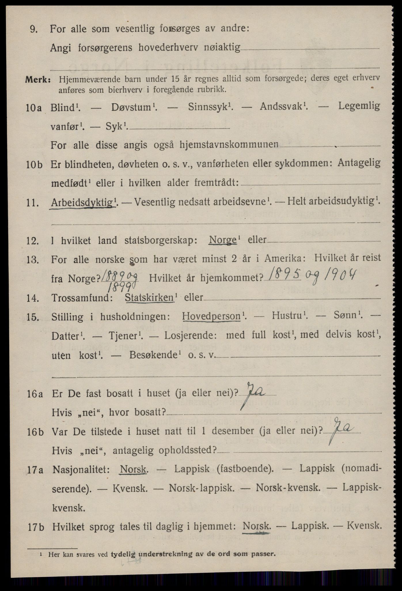 SAT, 1920 census for Hitra, 1920, p. 2614