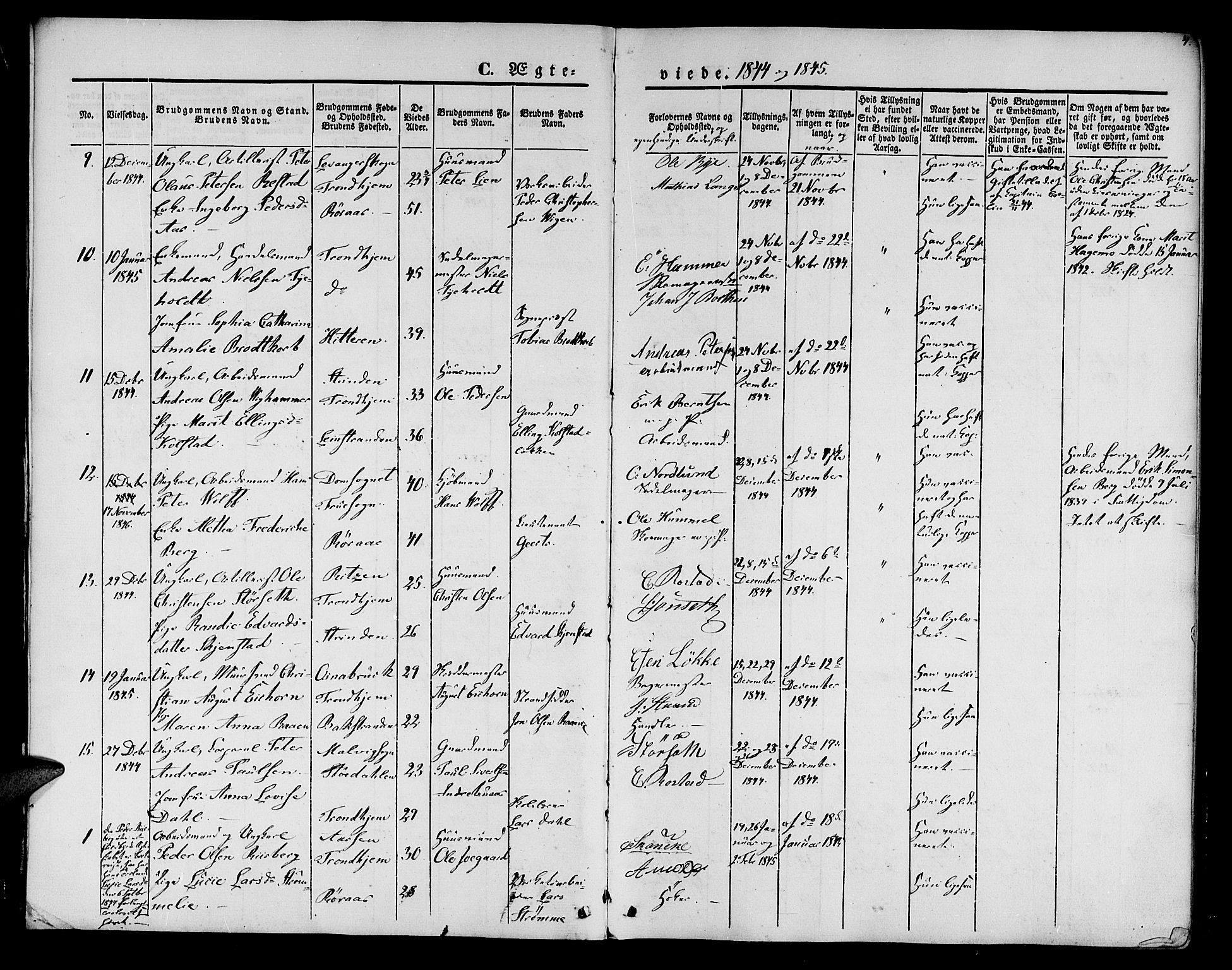 Ministerialprotokoller, klokkerbøker og fødselsregistre - Sør-Trøndelag, AV/SAT-A-1456/602/L0111: Parish register (official) no. 602A09, 1844-1867, p. 4