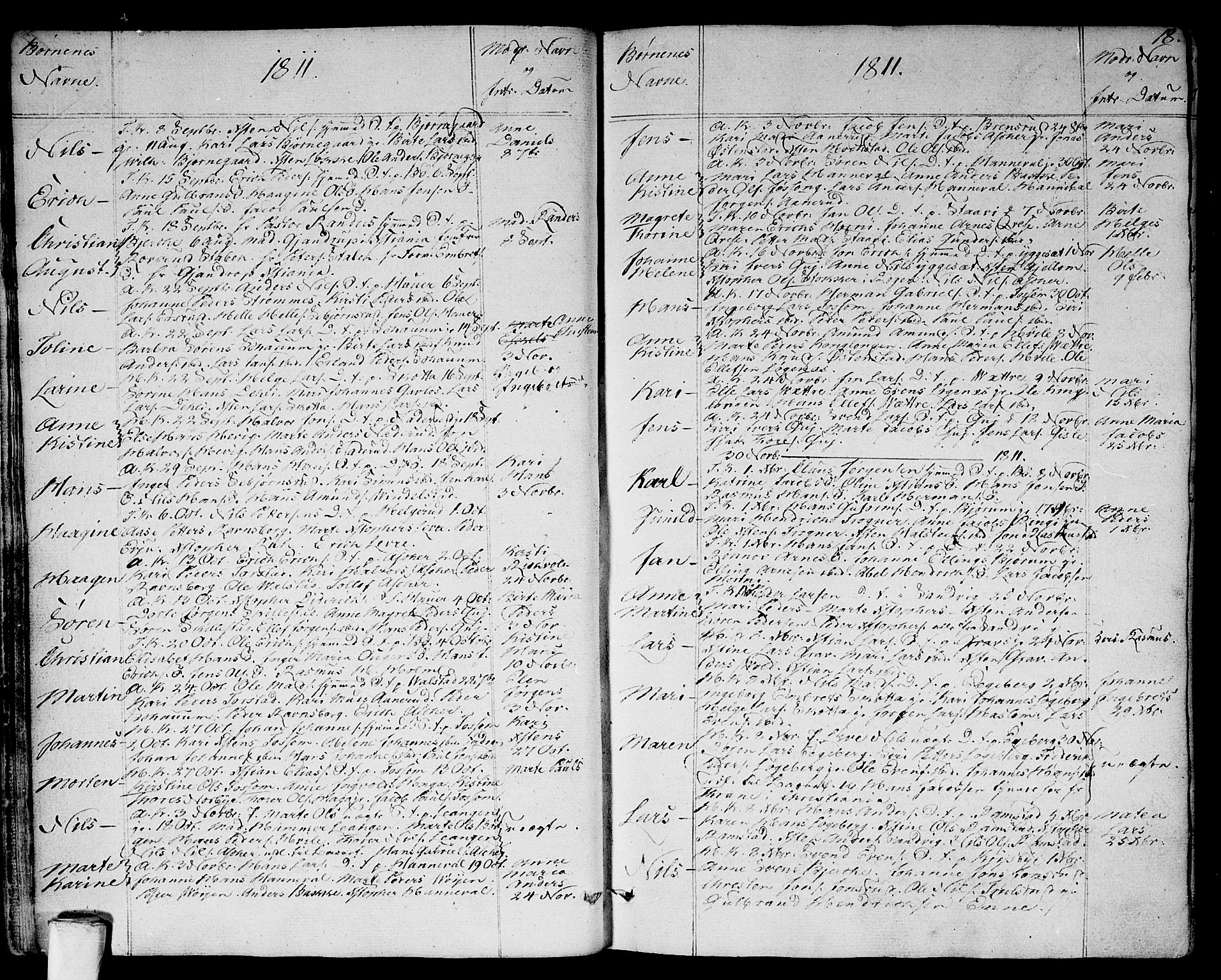 Asker prestekontor Kirkebøker, AV/SAO-A-10256a/F/Fa/L0005: Parish register (official) no. I 5, 1807-1813, p. 18