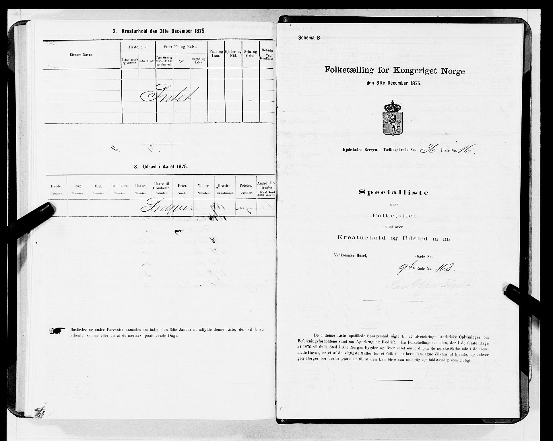 SAB, 1875 census for 1301 Bergen, 1875, p. 1871