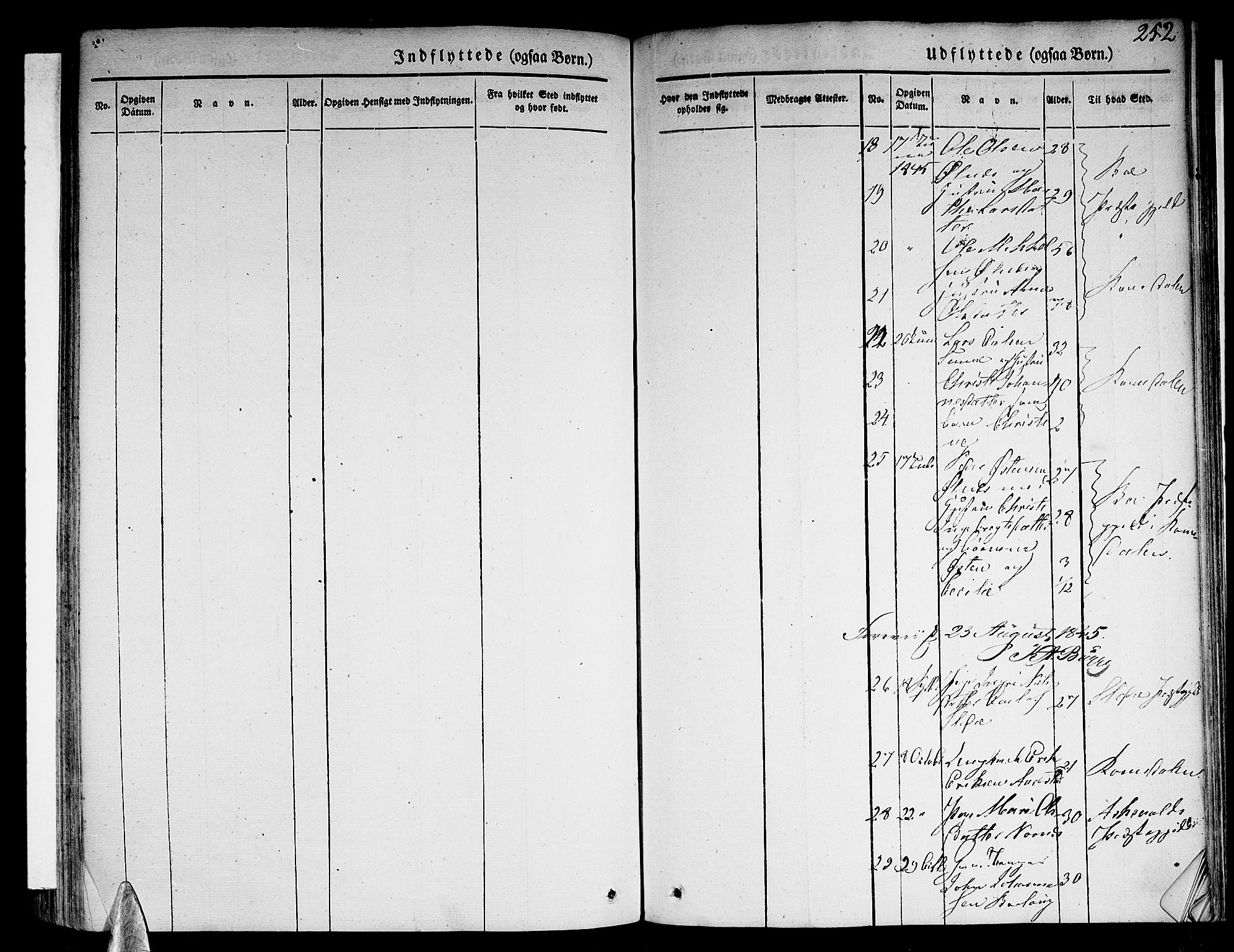 Sogndal sokneprestembete, AV/SAB-A-81301/H/Haa/Haaa/L0011: Parish register (official) no. A 11, 1839-1847, p. 252