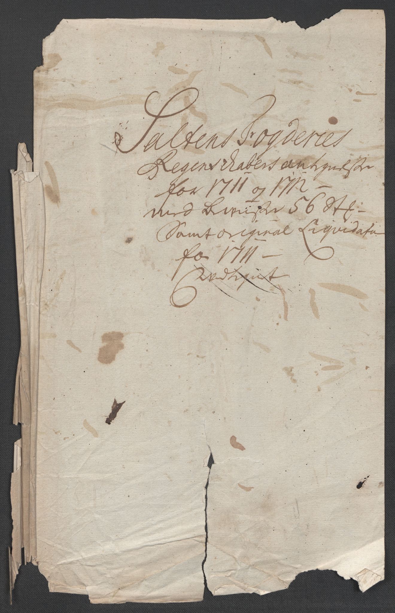 Rentekammeret inntil 1814, Reviderte regnskaper, Fogderegnskap, AV/RA-EA-4092/R66/L4582: Fogderegnskap Salten, 1711-1712, p. 448