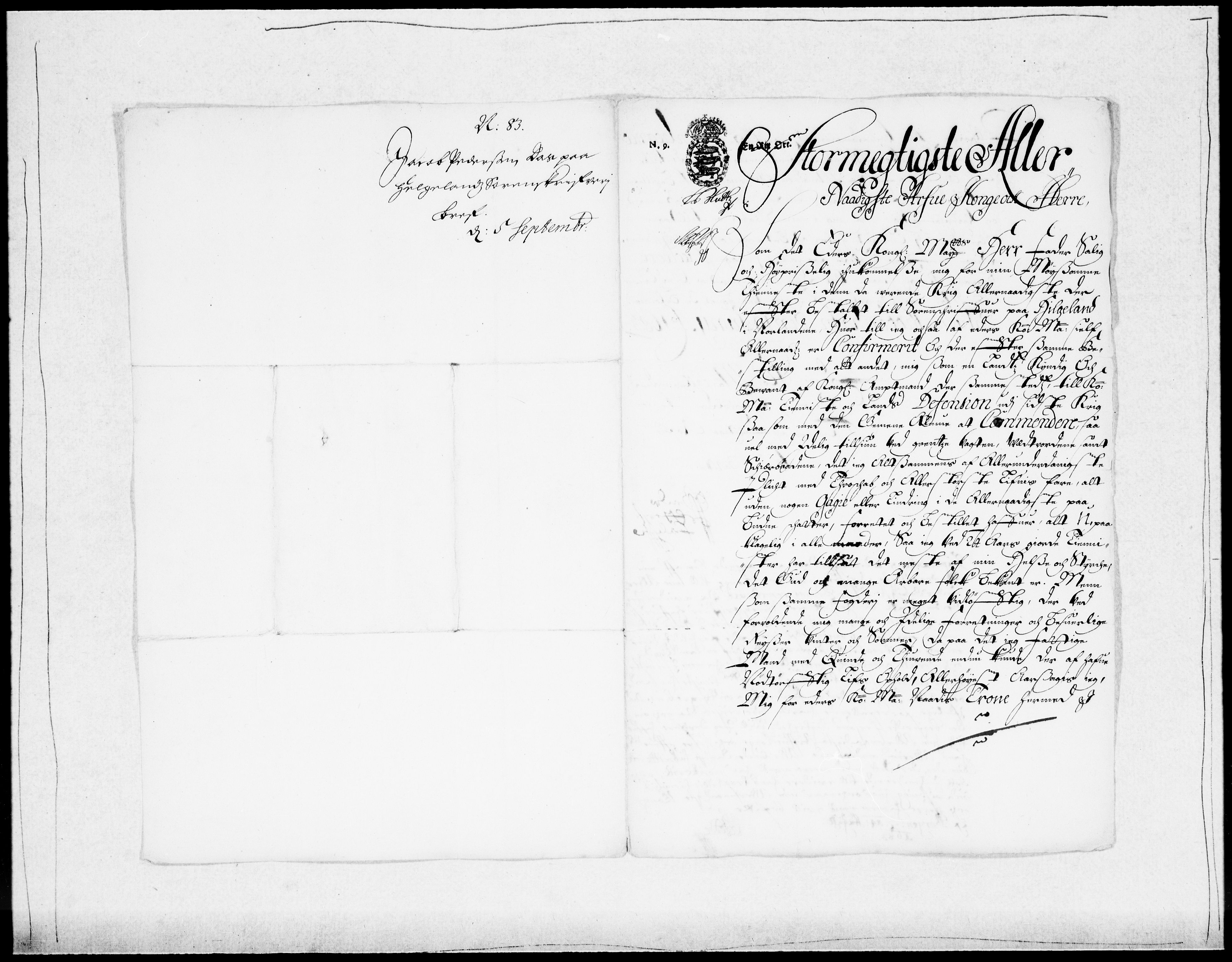 Danske Kanselli 1572-1799, RA/EA-3023/F/Fc/Fcc/Fcca/L0036: Norske innlegg 1572-1799, 1683-1684, p. 315