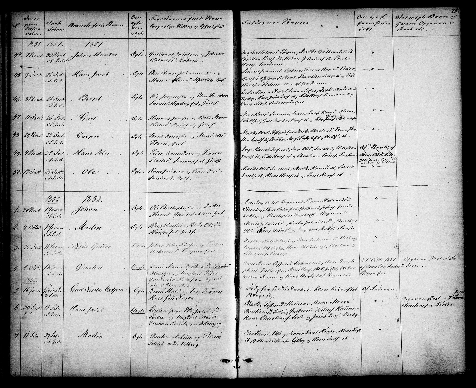 Sørum prestekontor Kirkebøker, SAO/A-10303/F/Fa/L0005: Parish register (official) no. I 5, 1846-1863, p. 25