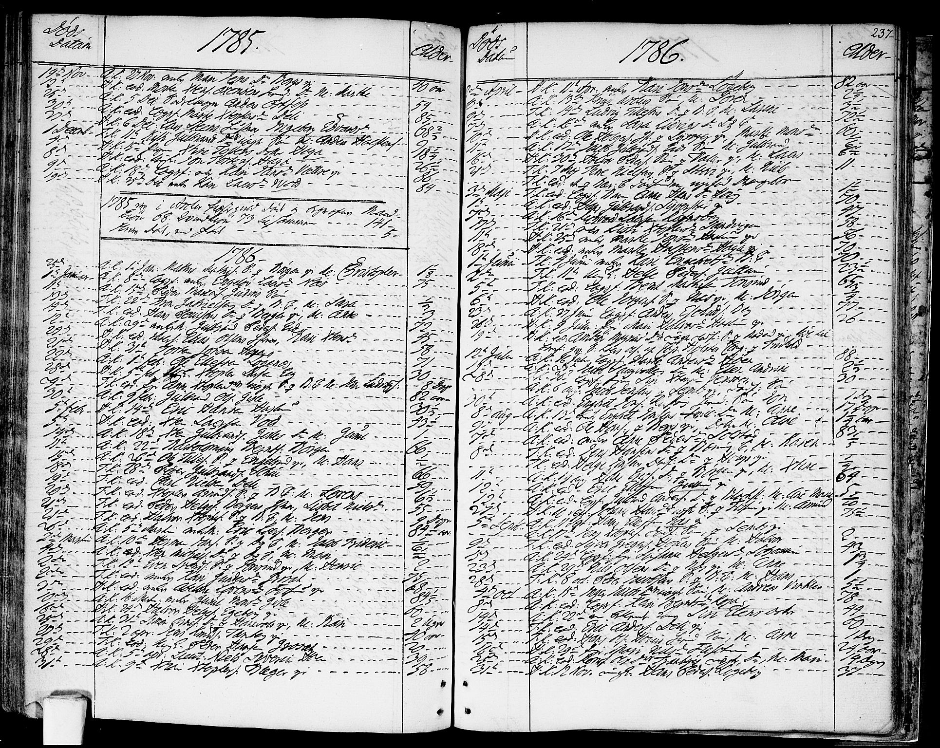 Asker prestekontor Kirkebøker, AV/SAO-A-10256a/F/Fa/L0003: Parish register (official) no. I 3, 1767-1807, p. 237