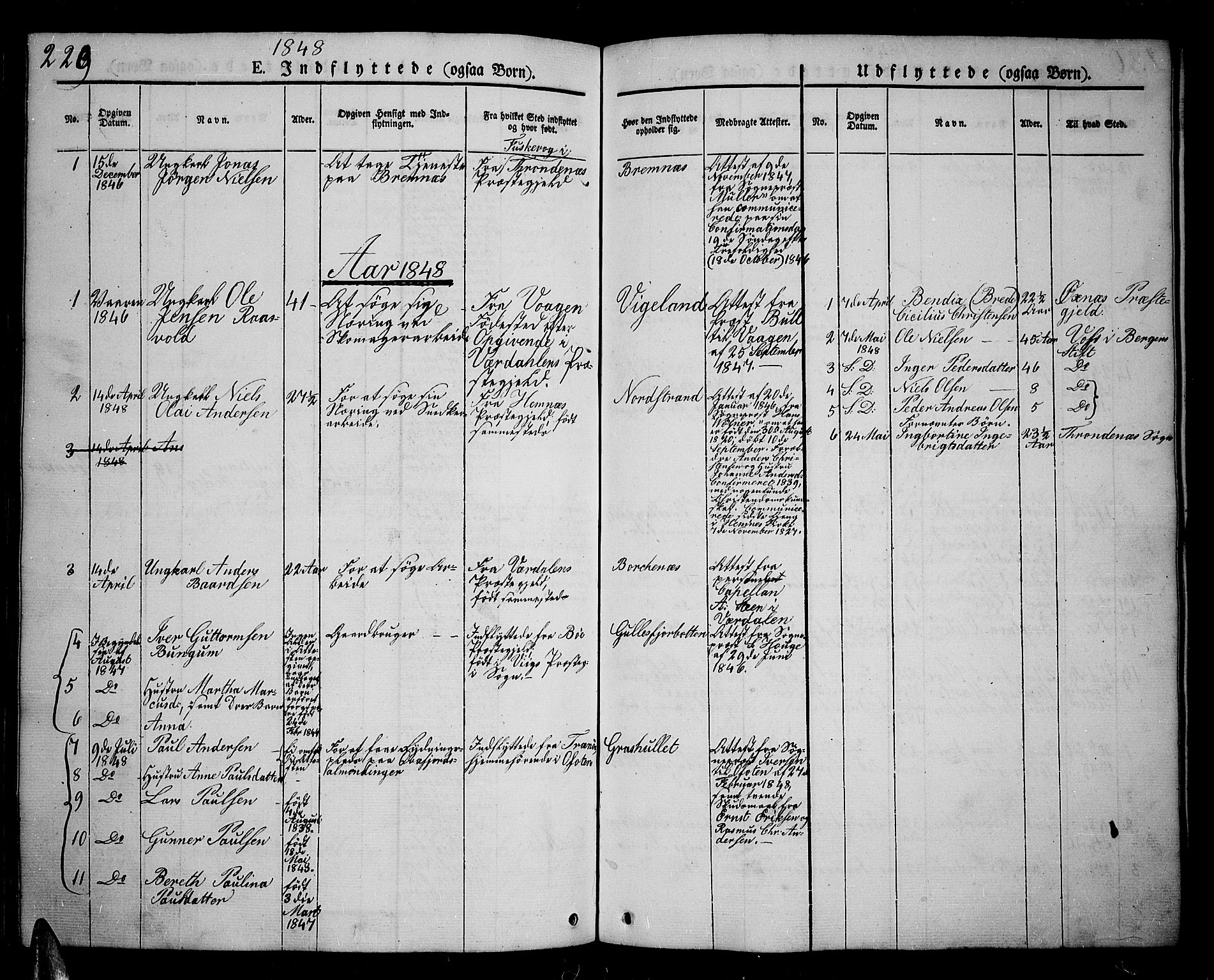 Kvæfjord sokneprestkontor, SATØ/S-1323/G/Ga/Gab/L0002klokker: Parish register (copy) no. 2, 1841-1855, p. 229