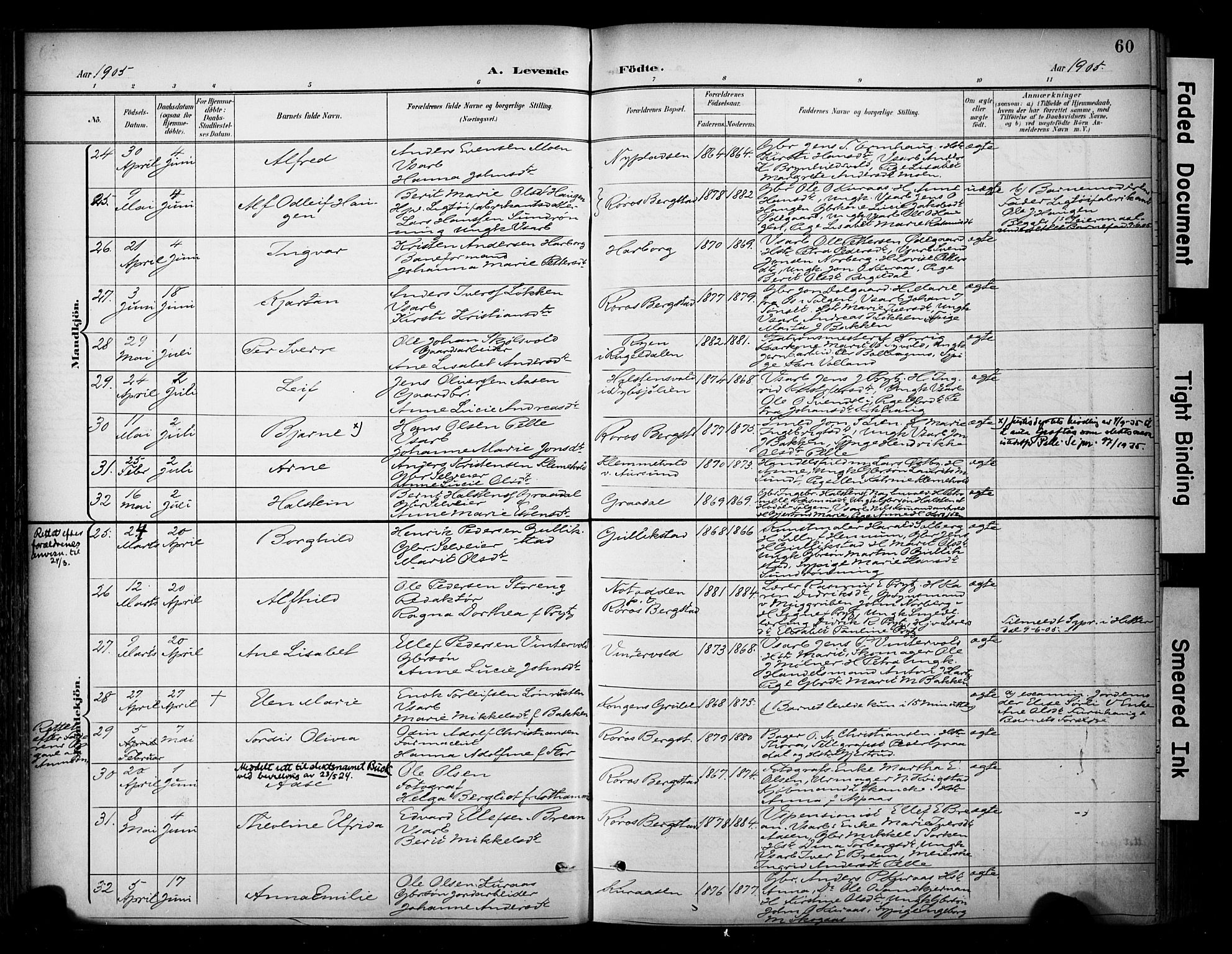 Ministerialprotokoller, klokkerbøker og fødselsregistre - Sør-Trøndelag, AV/SAT-A-1456/681/L0936: Parish register (official) no. 681A14, 1899-1908, p. 60