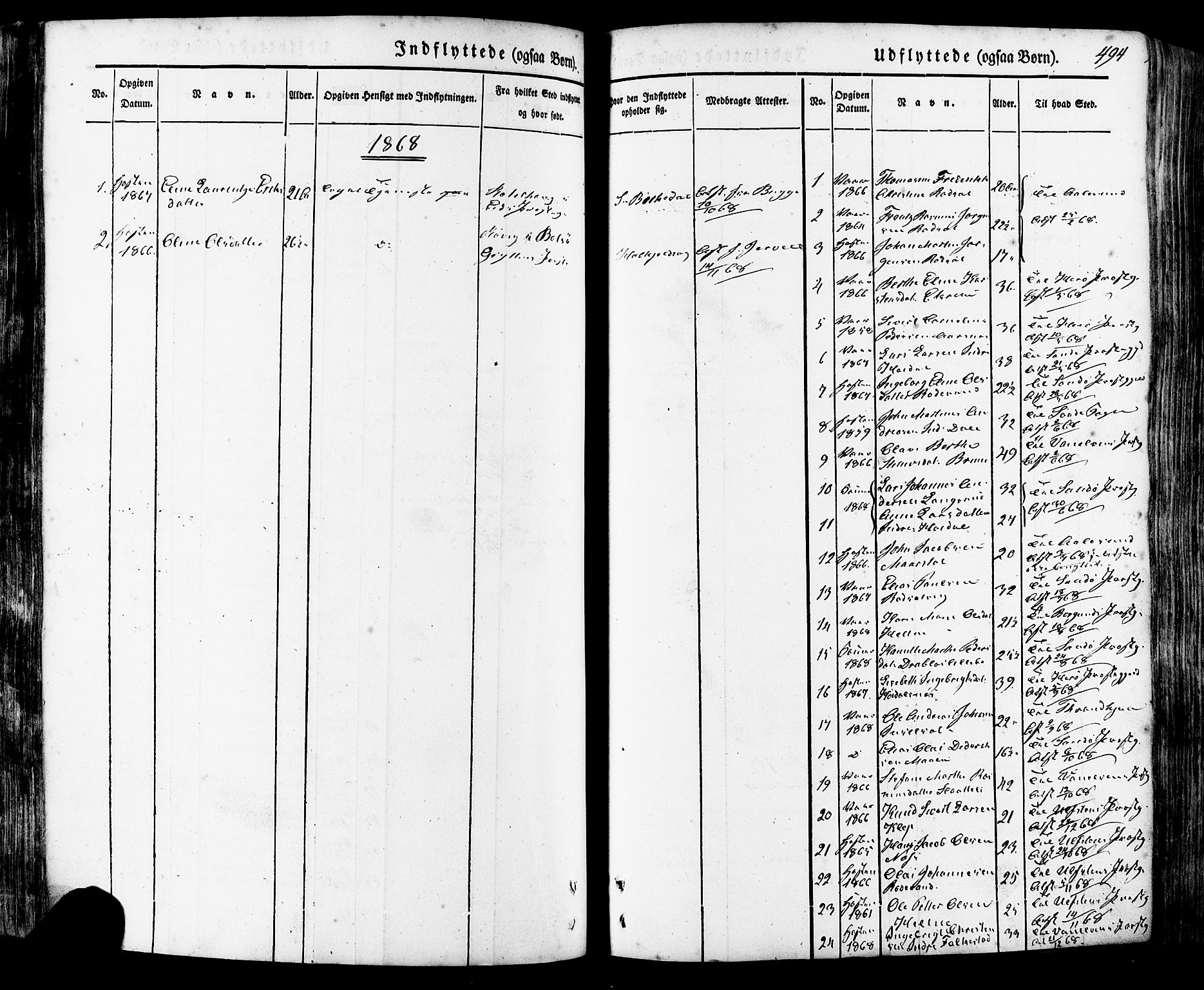 Ministerialprotokoller, klokkerbøker og fødselsregistre - Møre og Romsdal, SAT/A-1454/511/L0140: Parish register (official) no. 511A07, 1851-1878, p. 494