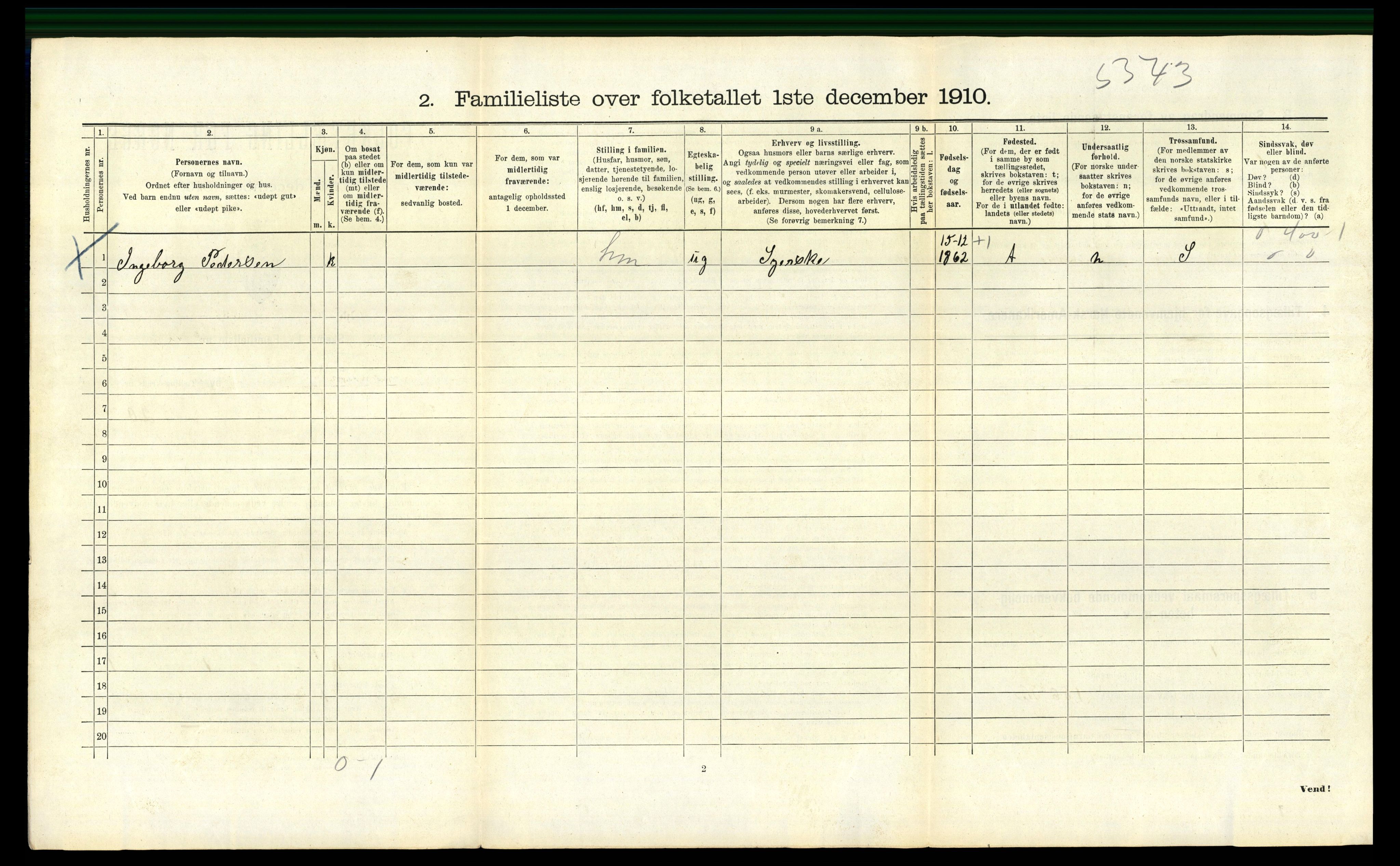 RA, 1910 census for Bergen, 1910, p. 38962