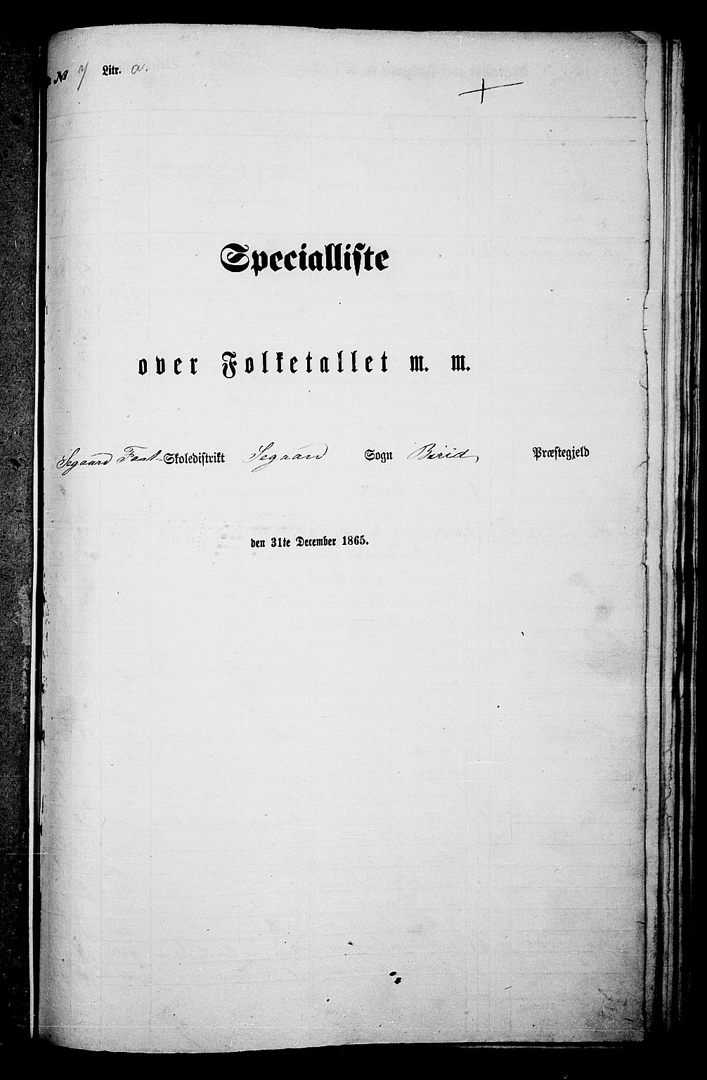 RA, 1865 census for Biri, 1865, p. 160