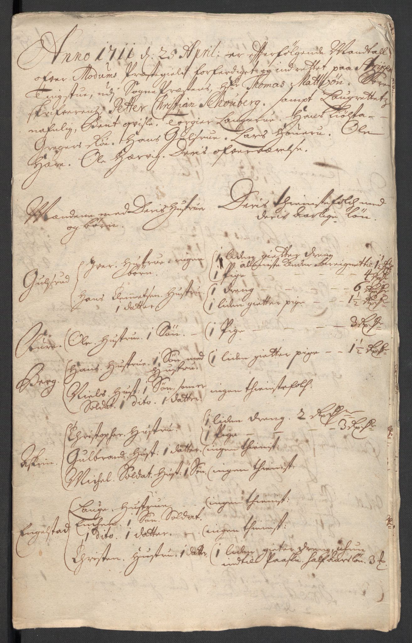 Rentekammeret inntil 1814, Reviderte regnskaper, Fogderegnskap, RA/EA-4092/R31/L1706: Fogderegnskap Hurum, Røyken, Eiker, Lier og Buskerud, 1711, p. 69
