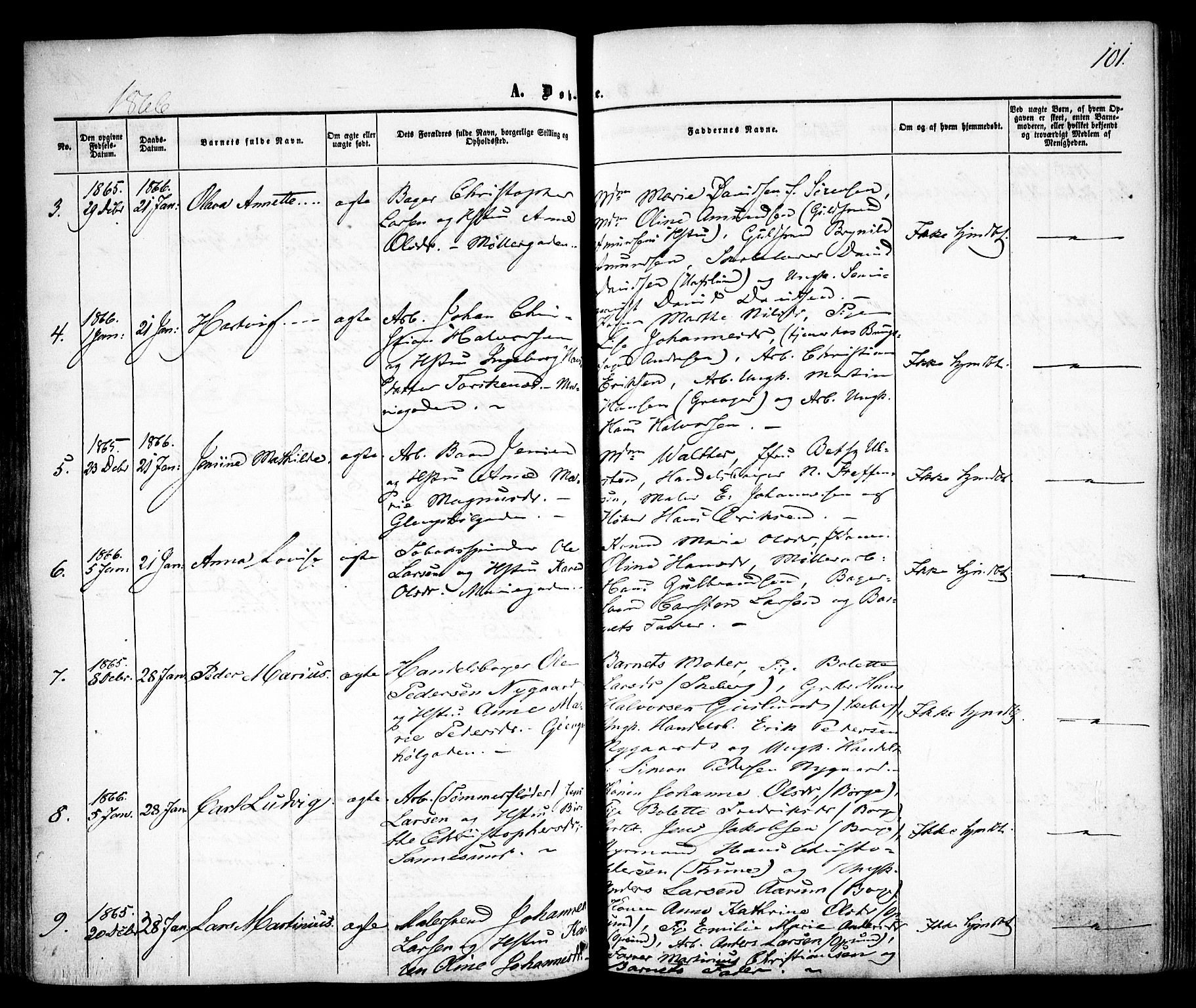 Sarpsborg prestekontor Kirkebøker, SAO/A-2006/F/Fa/L0001: Parish register (official) no. 1, 1859-1868, p. 101