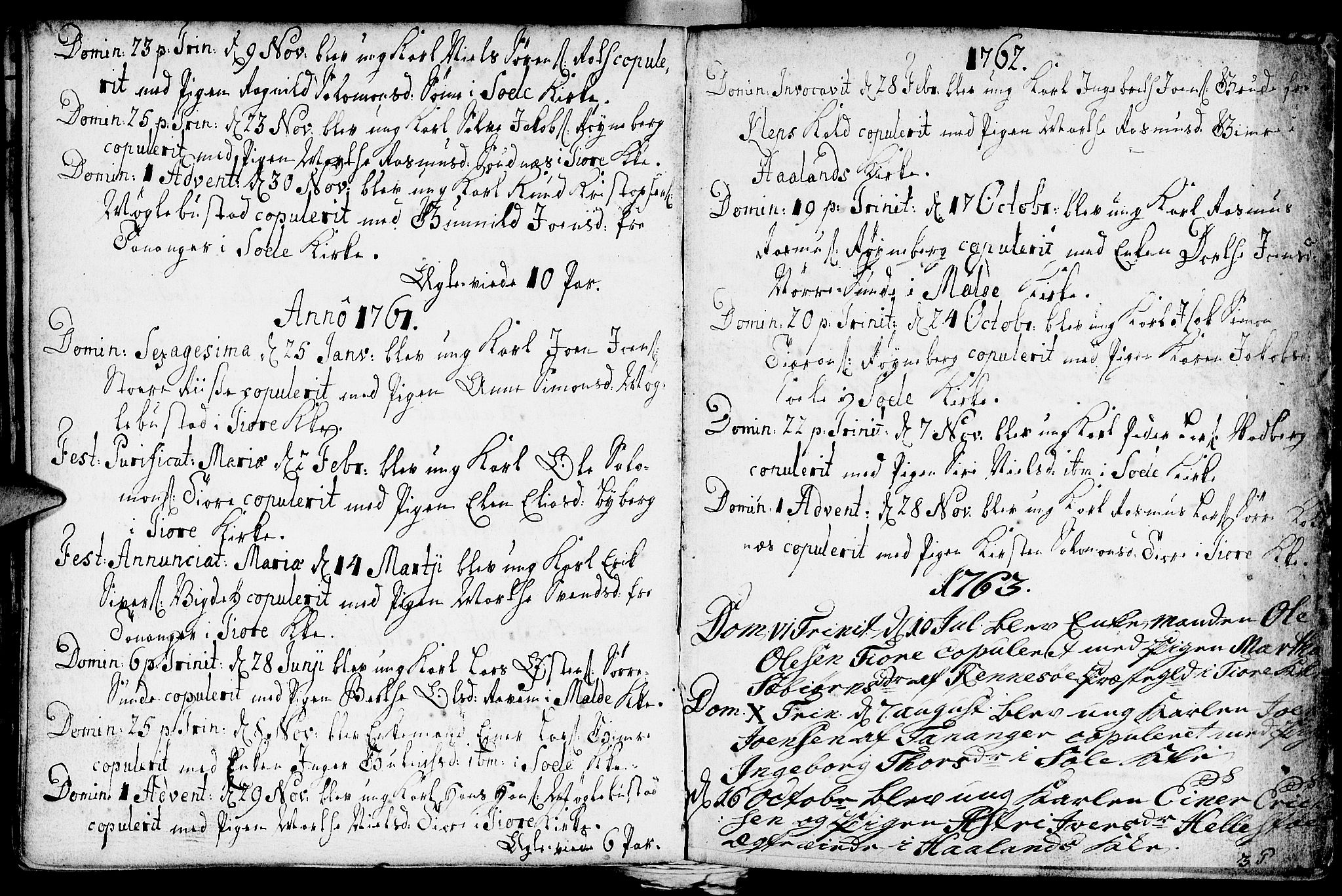 Håland sokneprestkontor, AV/SAST-A-101802/001/30BA/L0002: Parish register (official) no. A 2, 1722-1794