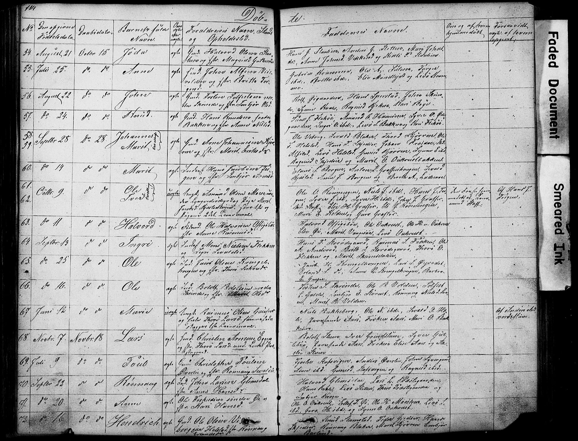 Lom prestekontor, SAH/PREST-070/L/L0012: Parish register (copy) no. 12, 1845-1873, p. 114-115