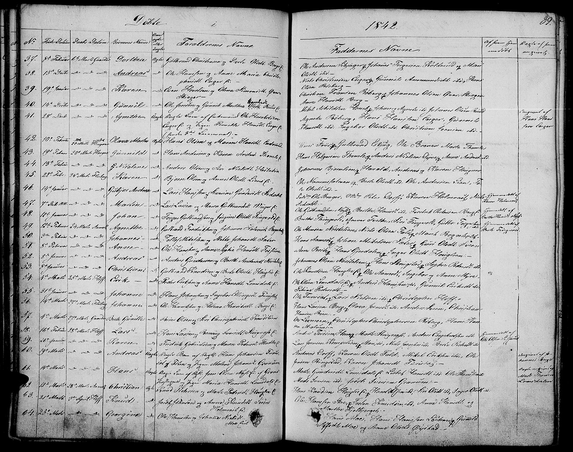 Land prestekontor, SAH/PREST-120/H/Ha/Haa/L0008: Parish register (official) no. 8, 1830-1846, p. 89