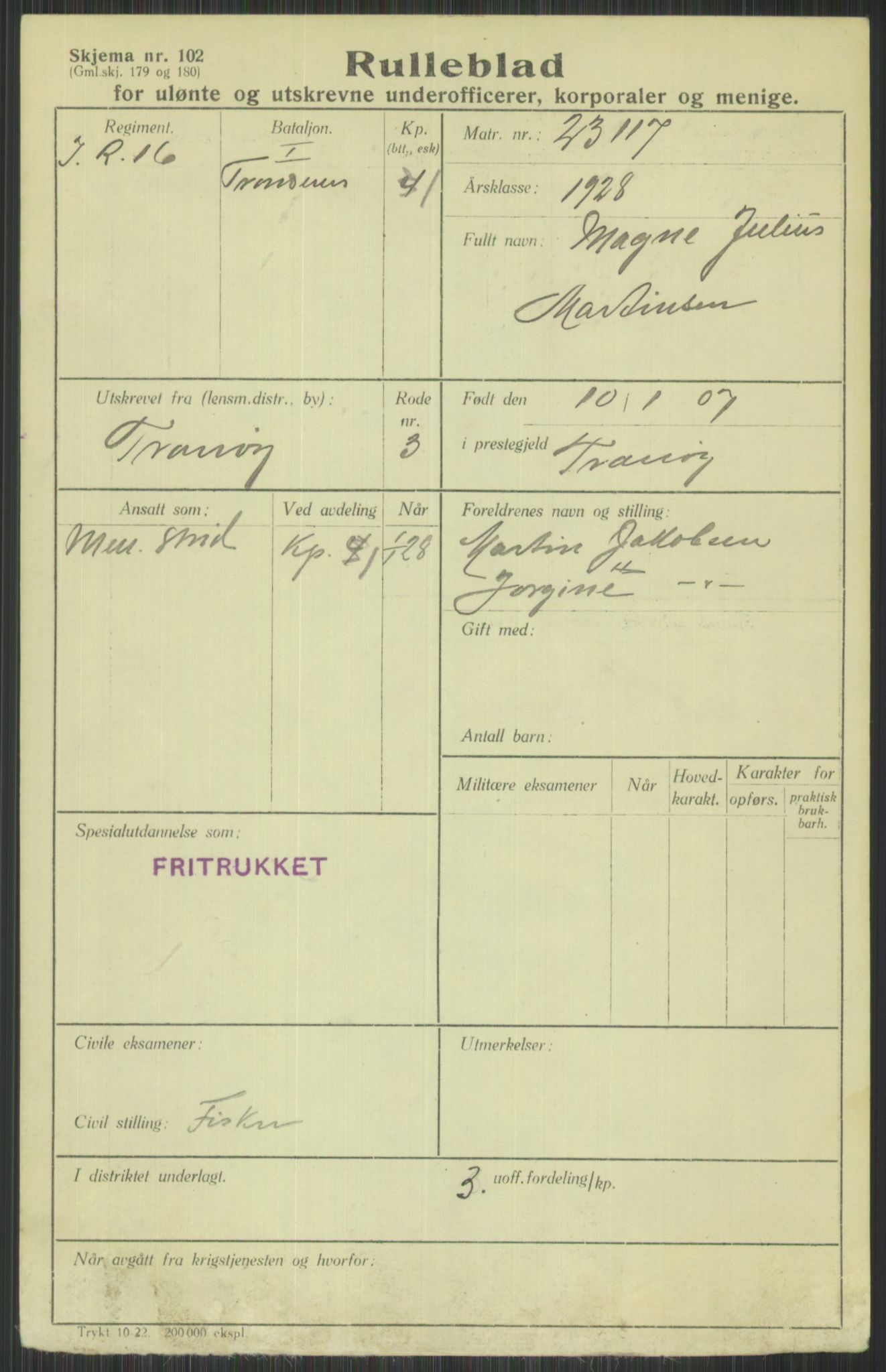 Forsvaret, Troms infanteriregiment nr. 16, AV/RA-RAFA-3146/P/Pa/L0013/0003: Rulleblad / Rulleblad for regimentets menige mannskaper, årsklasse 1928, 1928, p. 477