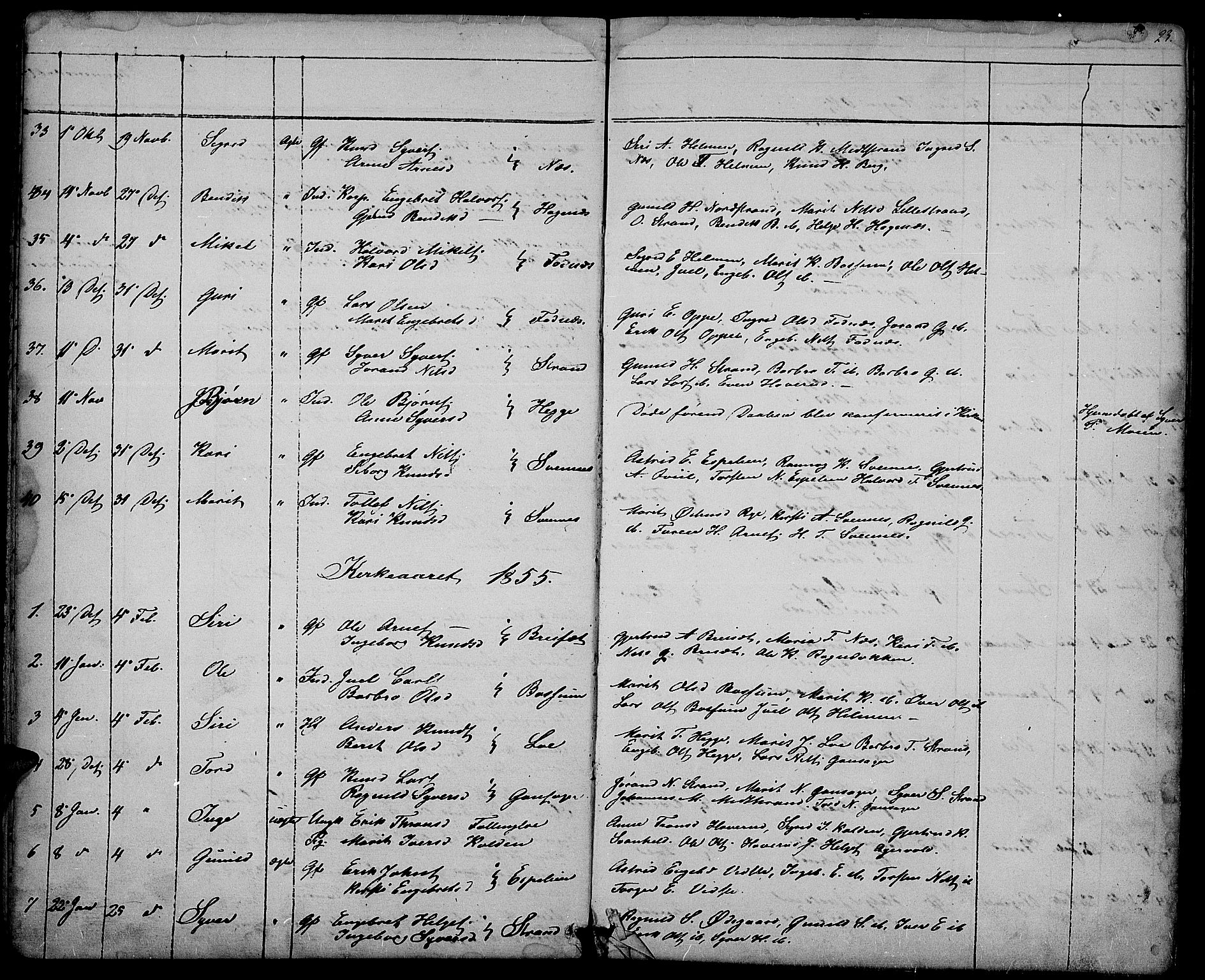 Nord-Aurdal prestekontor, SAH/PREST-132/H/Ha/Hab/L0003: Parish register (copy) no. 3, 1842-1882, p. 23