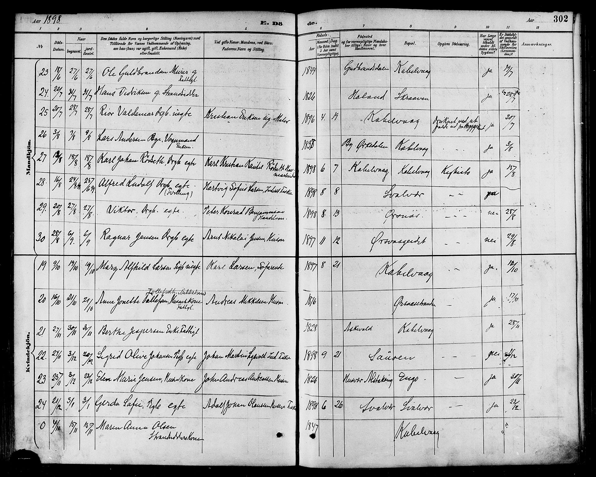 Ministerialprotokoller, klokkerbøker og fødselsregistre - Nordland, SAT/A-1459/874/L1060: Parish register (official) no. 874A04, 1890-1899, p. 302
