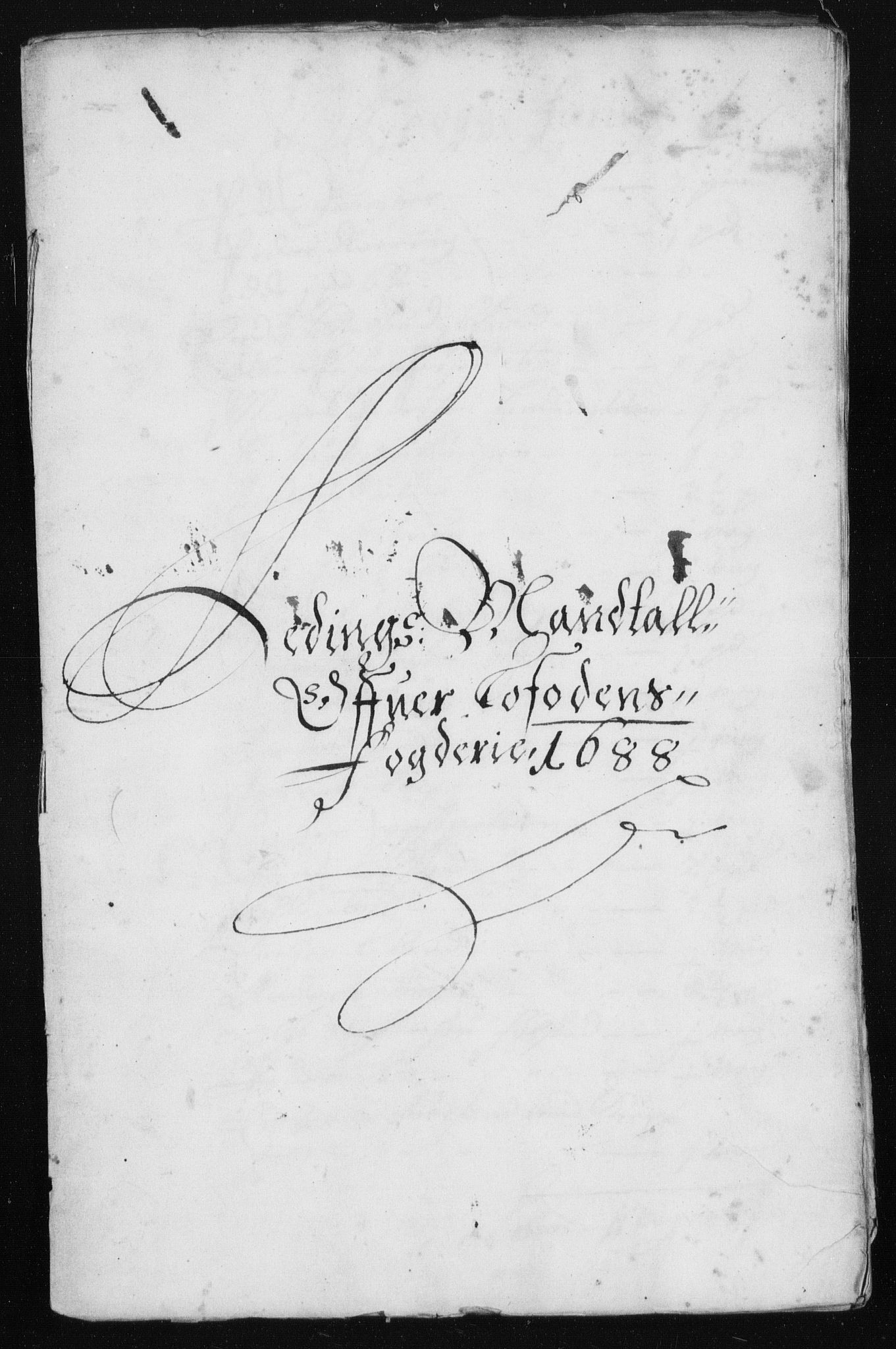 Rentekammeret inntil 1814, Reviderte regnskaper, Stiftamtstueregnskaper, Trondheim stiftamt og Nordland amt, AV/RA-EA-6044/R/Rh/L0011: Nordland amt, 1688