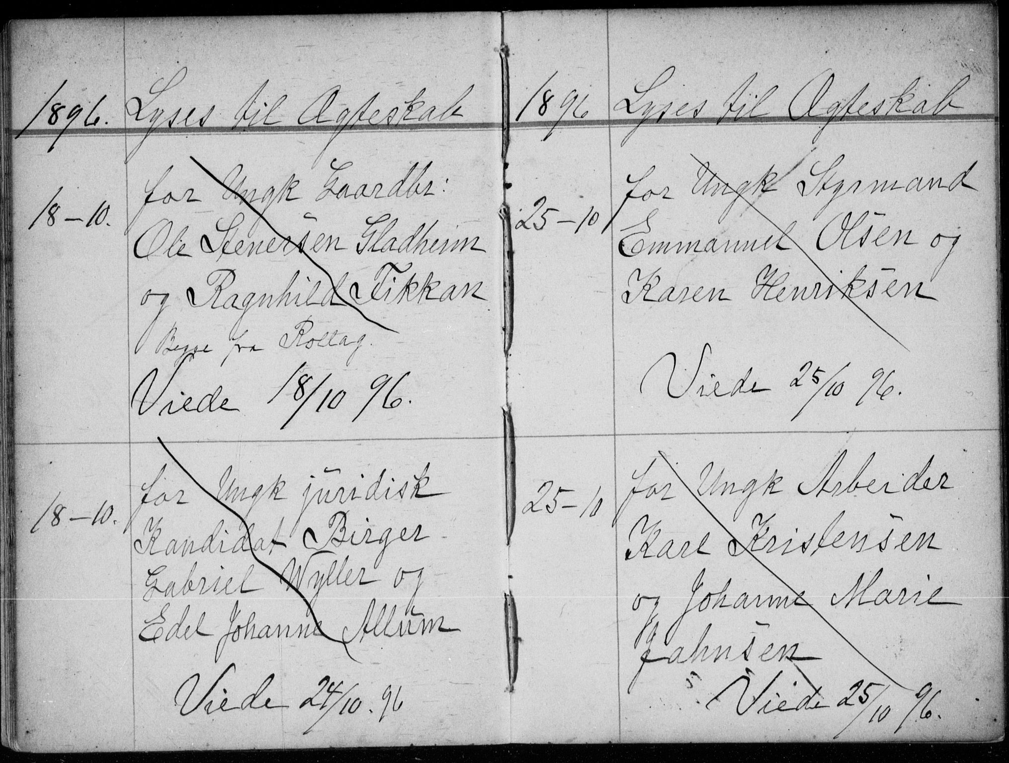 Strømsø kirkebøker, AV/SAKO-A-246/H/Ha/L0009: Banns register no. 9, 1896-1901