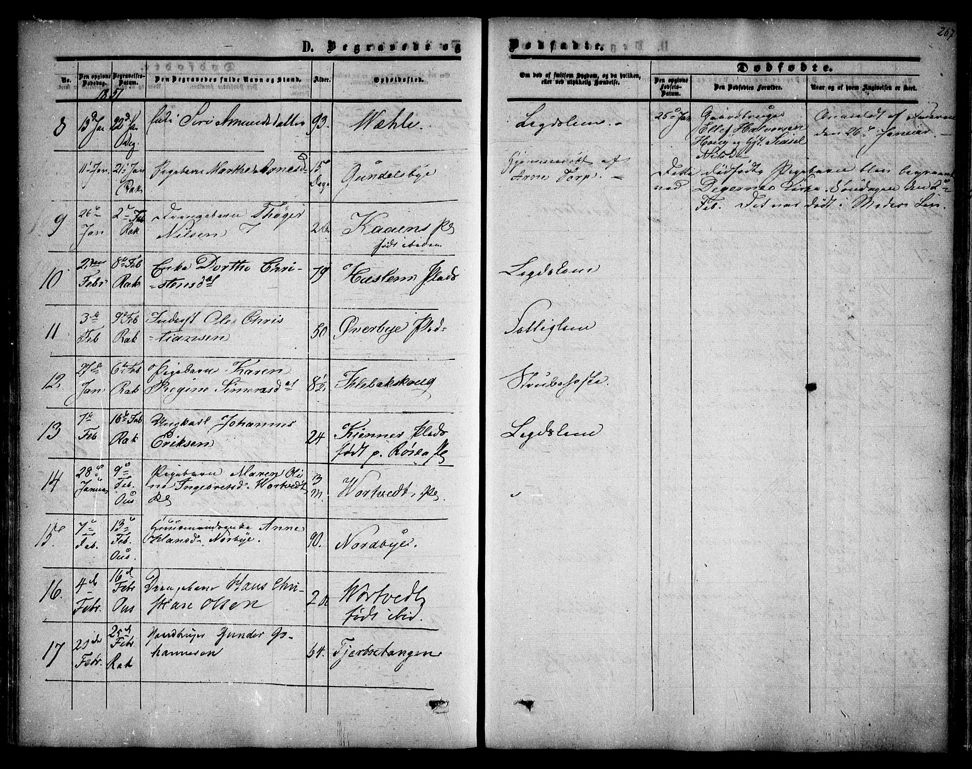 Rakkestad prestekontor Kirkebøker, AV/SAO-A-2008/F/Fa/L0009: Parish register (official) no. I 9, 1850-1856, p. 267