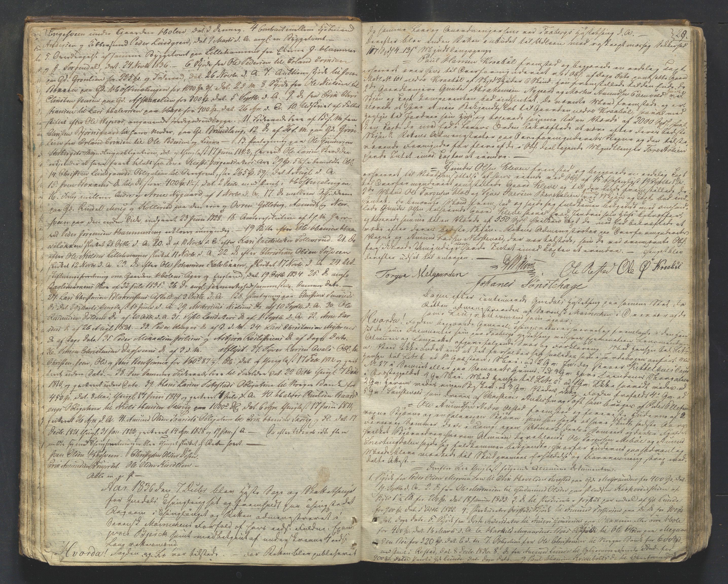 Mellom-Gudbrandsdal sorenskriveri, AV/SAH-TING-038/G/Gb/L0001: Tingbok, 1835-1849, p. 28b-29a