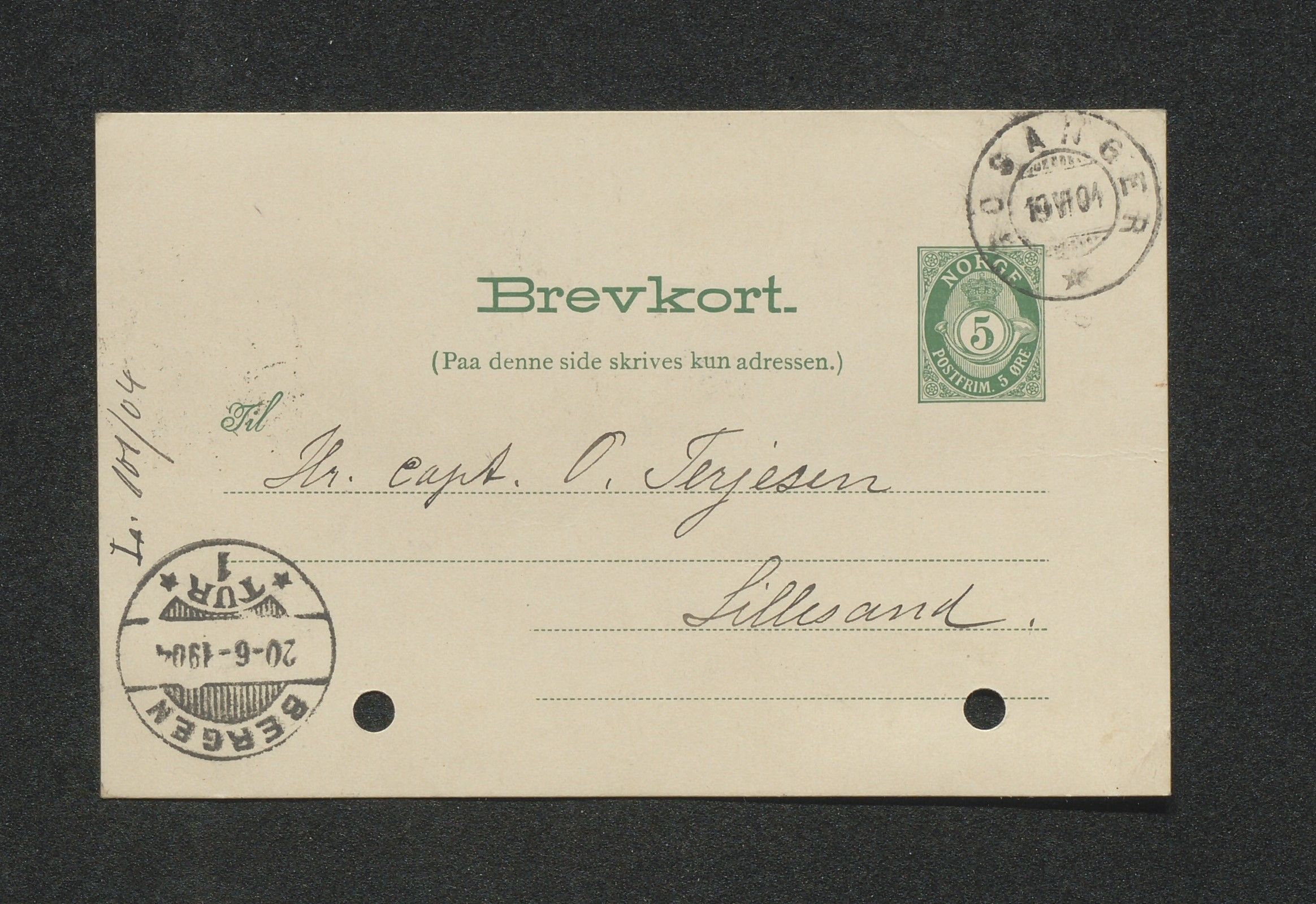 O. Terjesens rederi, AAKS/PA-2525/E/E01/L0013: Korrespondanse, 1904-1905
