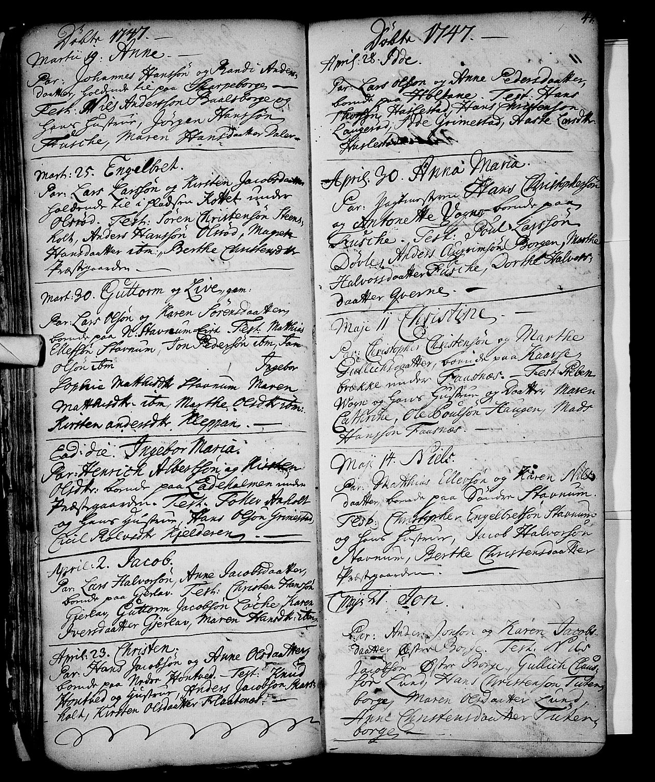 Stokke kirkebøker, AV/SAKO-A-320/F/Fa/L0002: Parish register (official) no. I 2, 1732-1770, p. 47